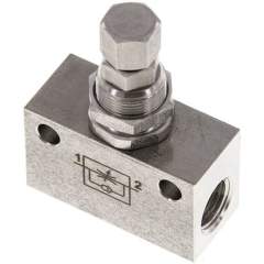 DR-18-ES-E. Flow control silencer, G 1/8",Stainless steel (Eco)