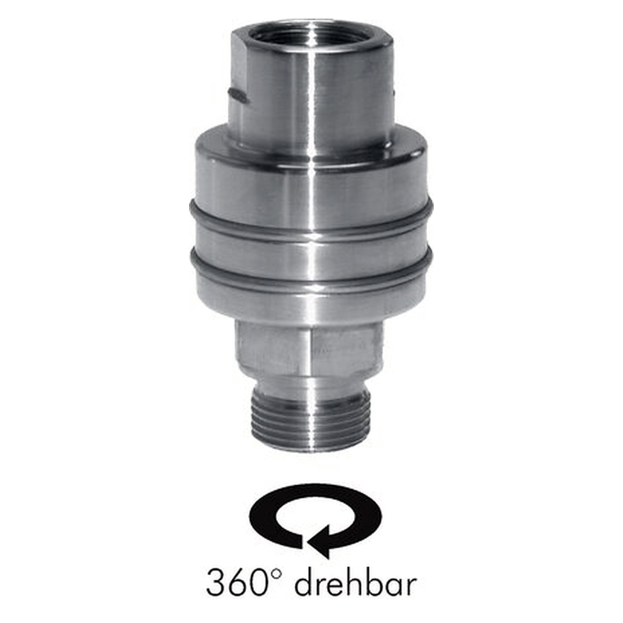 Hochdruck-Drehgelenk, Innengewinde G 1-1/2", DN 32 mm, Außendurchmesser 70 mm, PN 100 bar