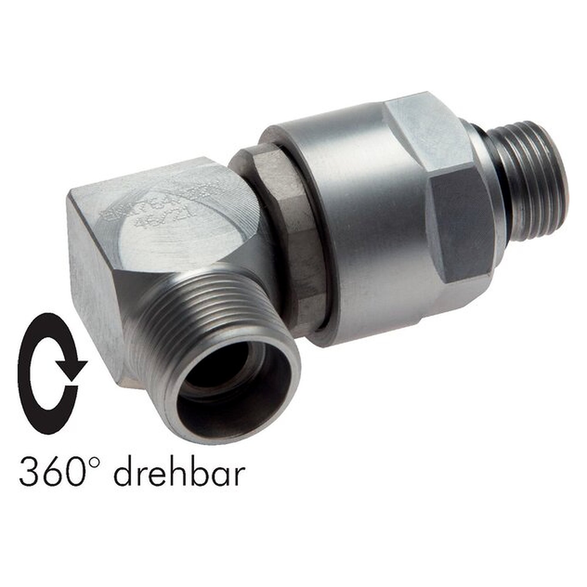 High pressure elbow swivel stud fitting, male stud thread M 18x1.5, DN 10 mm, 12 L (M18x1,5)