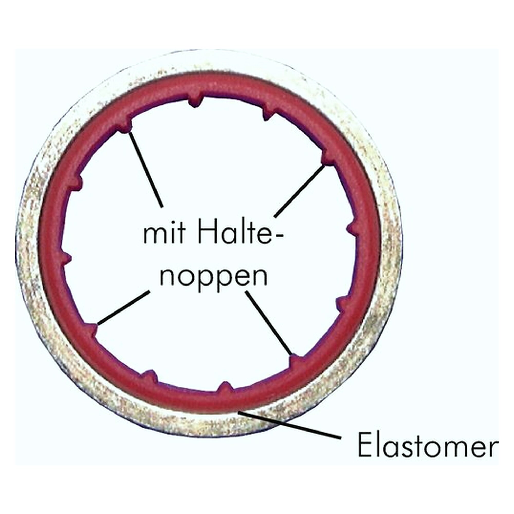 Elasto-Dichtring für Gewinde G 1/2", Innendurchmesser 20,8 mm
