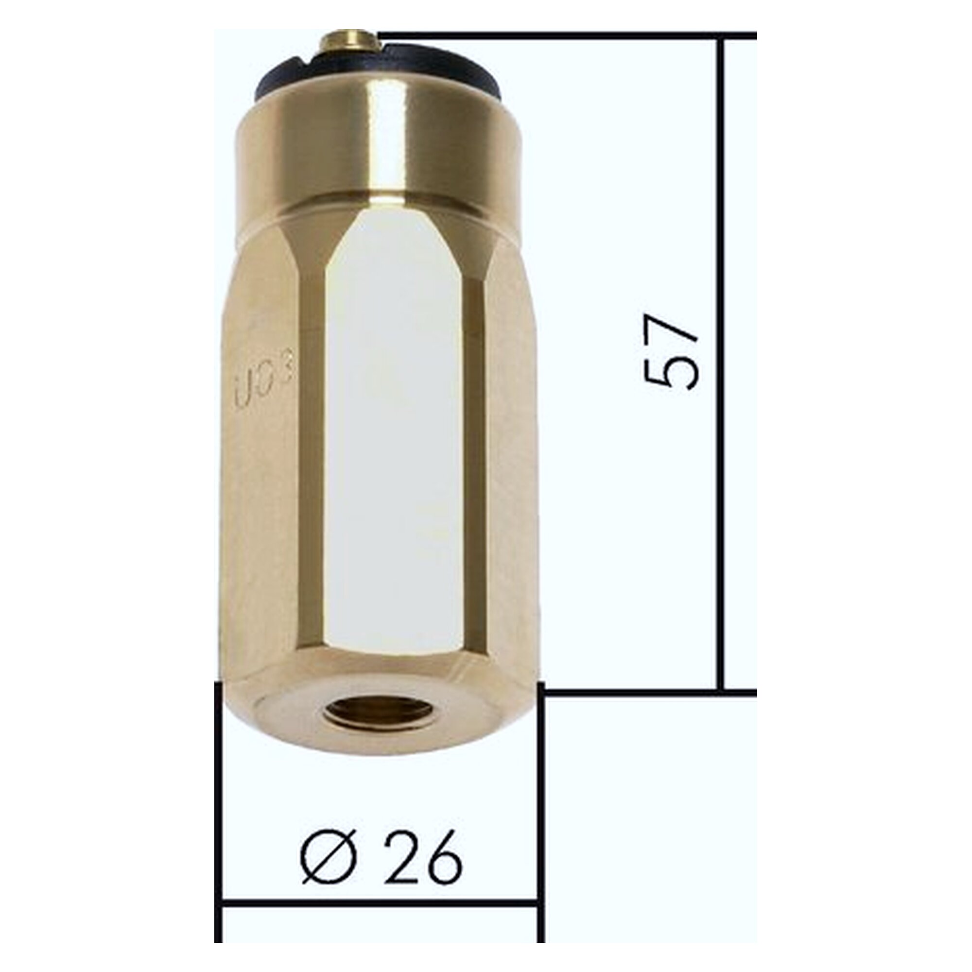Accessory for compressed air equipment, G 1/8", -0.95 to -0.2 bar, brass, Schließer
