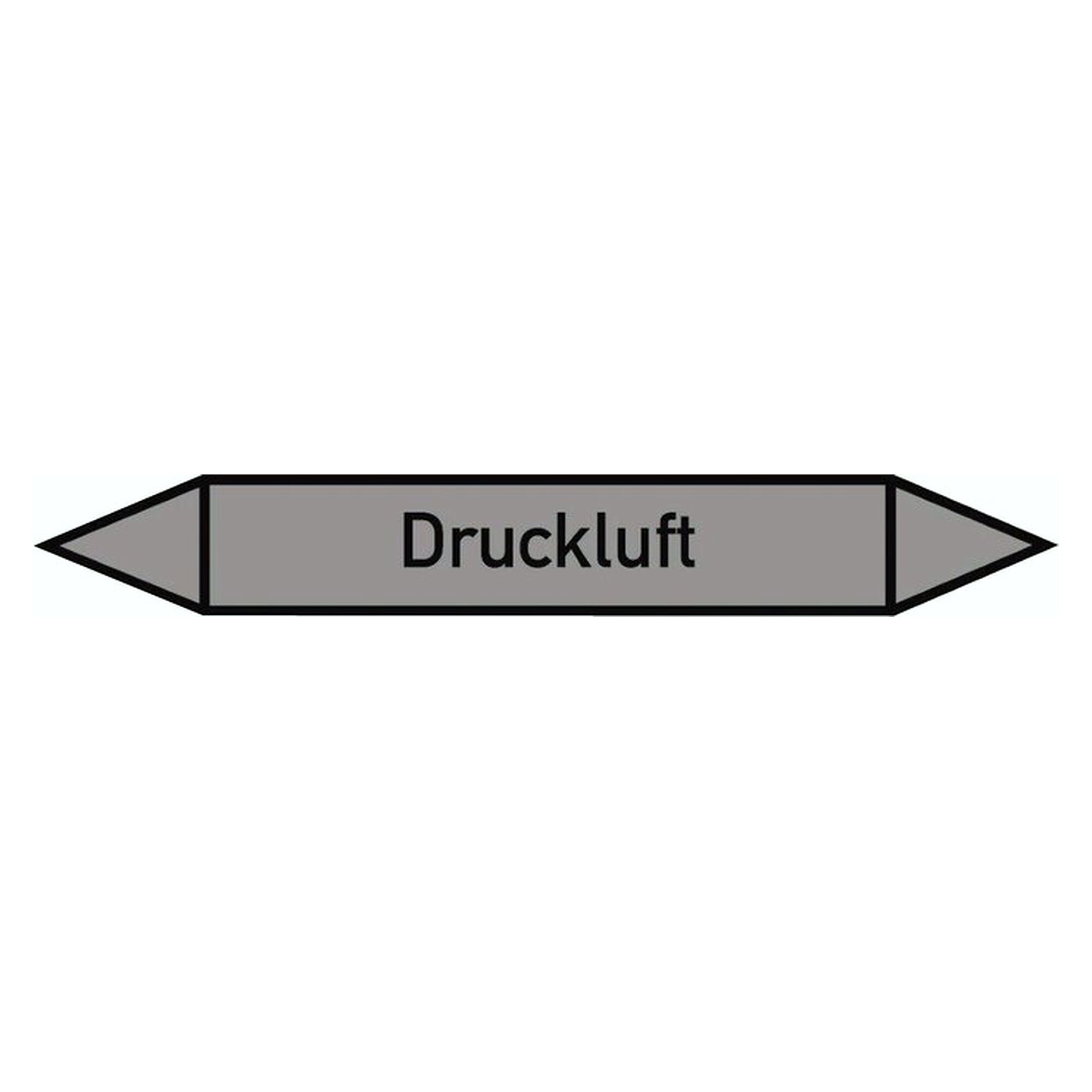 Pipe marking label, double arrow, self-adhesive, 26 x 187 mm, compressed air