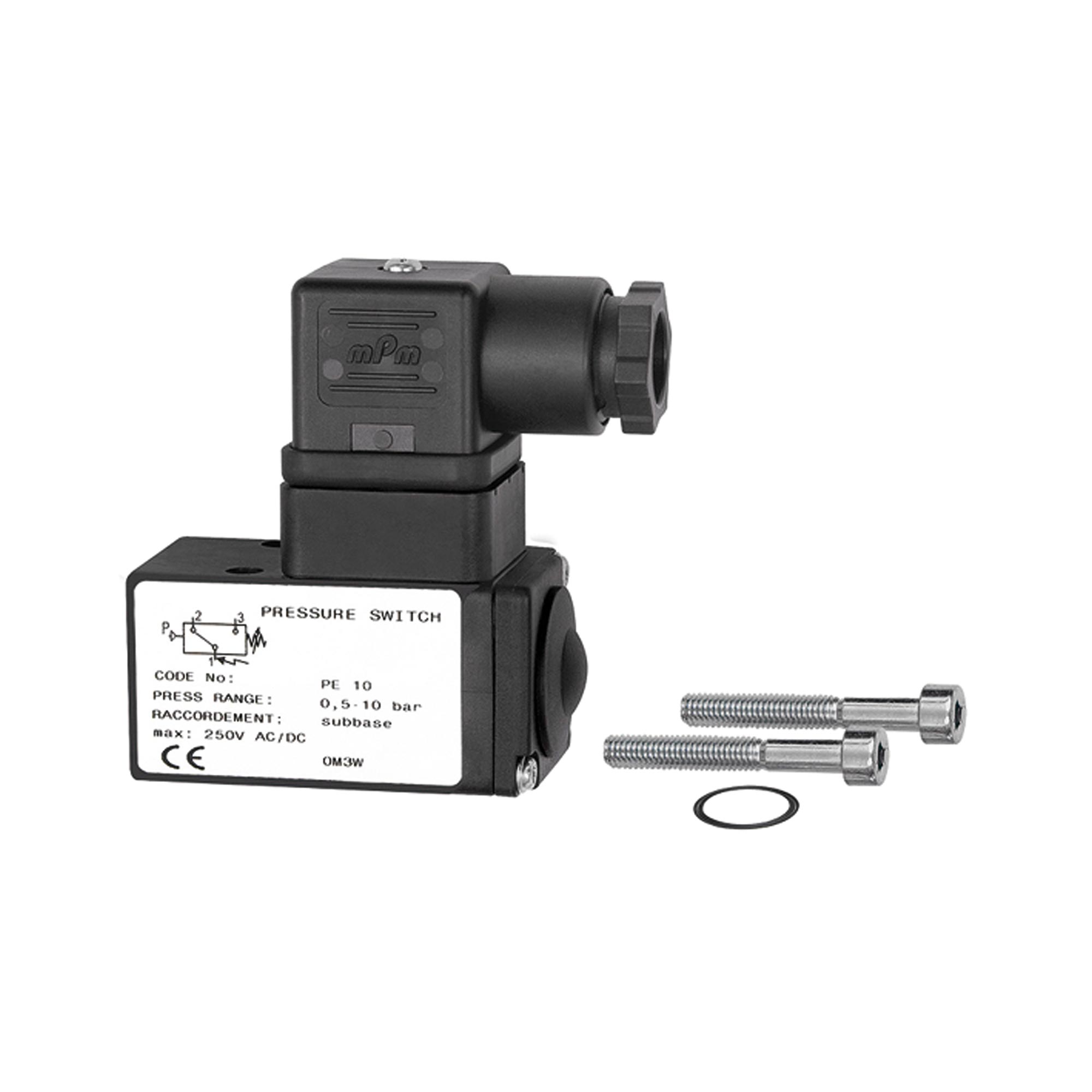 Pressure switch changeover contact design flangeable, 0.5-10 bar - Riegler 100280