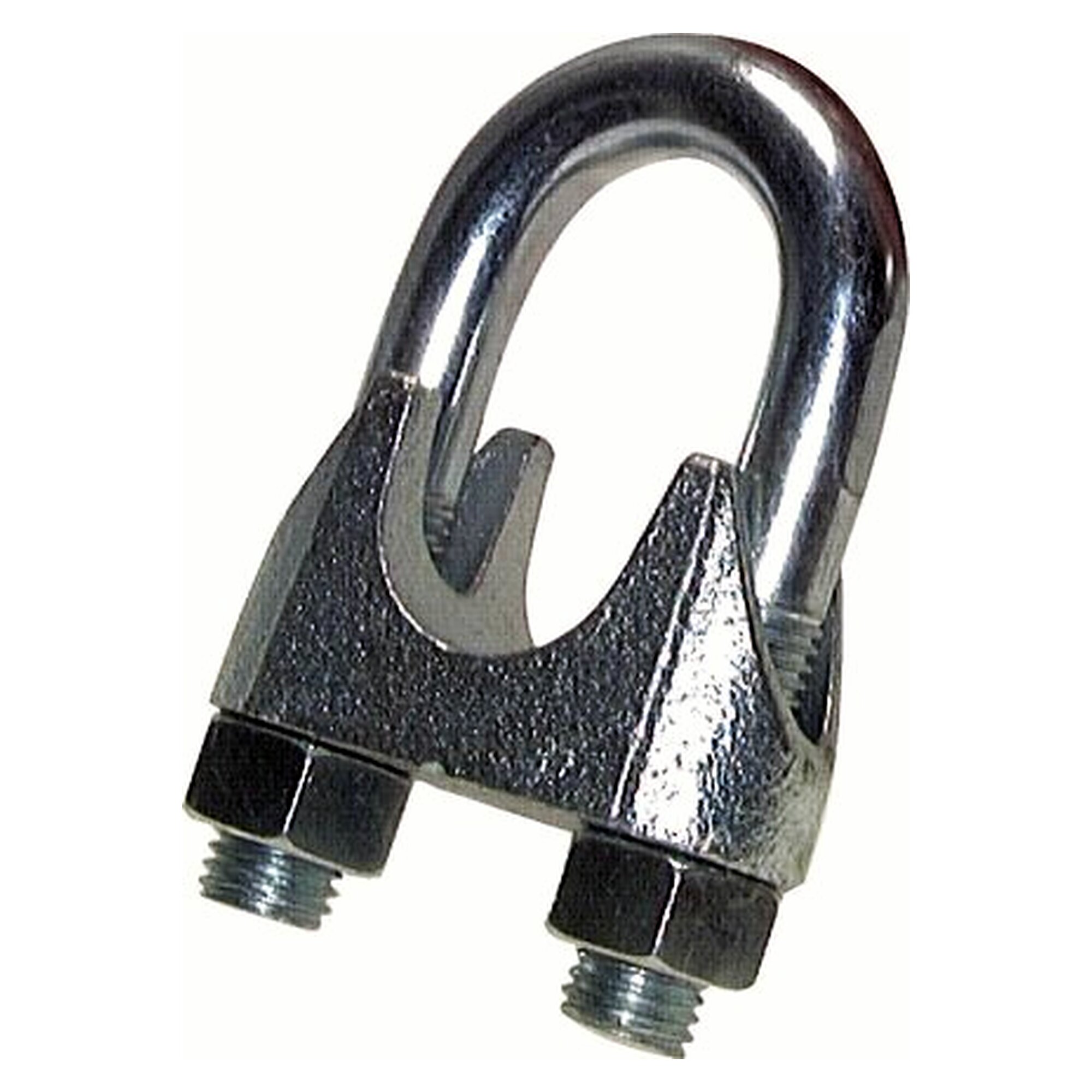 Wire rope clip for 14.0mm rope, M 10, B=25, zinc-plated steel, rope diameter 14.0 mm