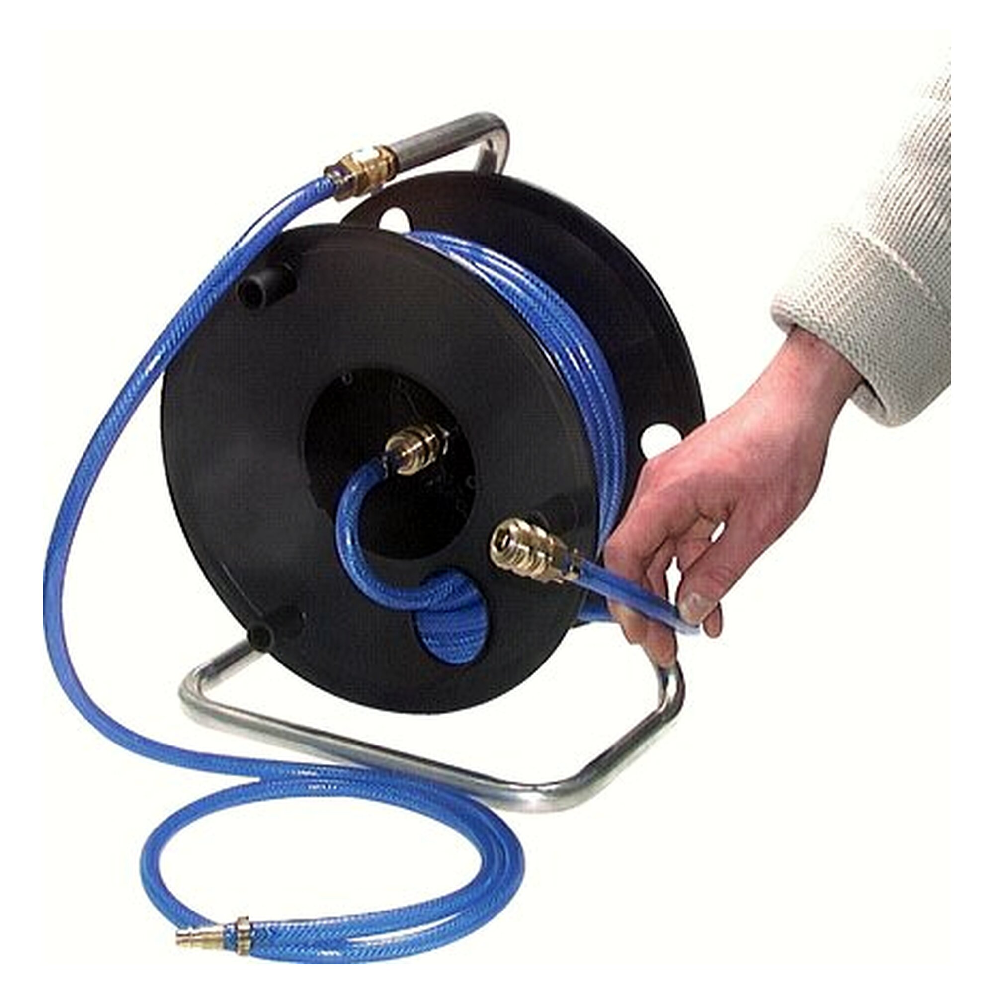 Schlauchaufroller 20 m 6 x 12mm Schlauch mit Kupplung NW7,2, hochfester Kunststoff