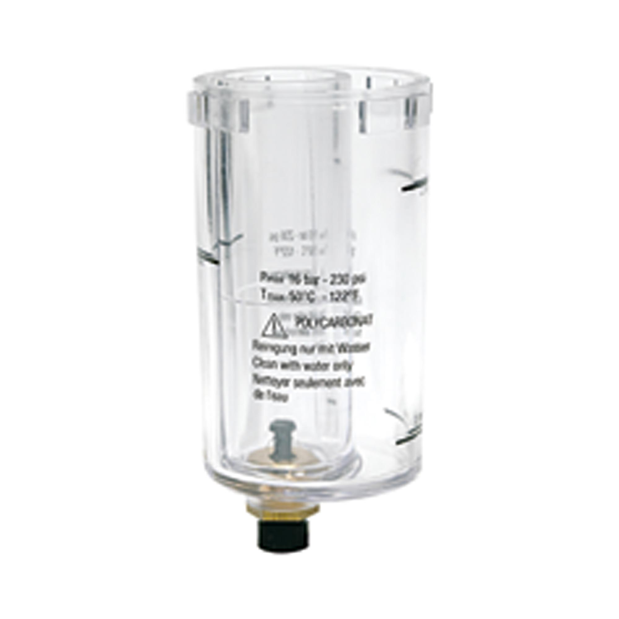Plastic container with bleeder valve and O-ring - Riegler 101117