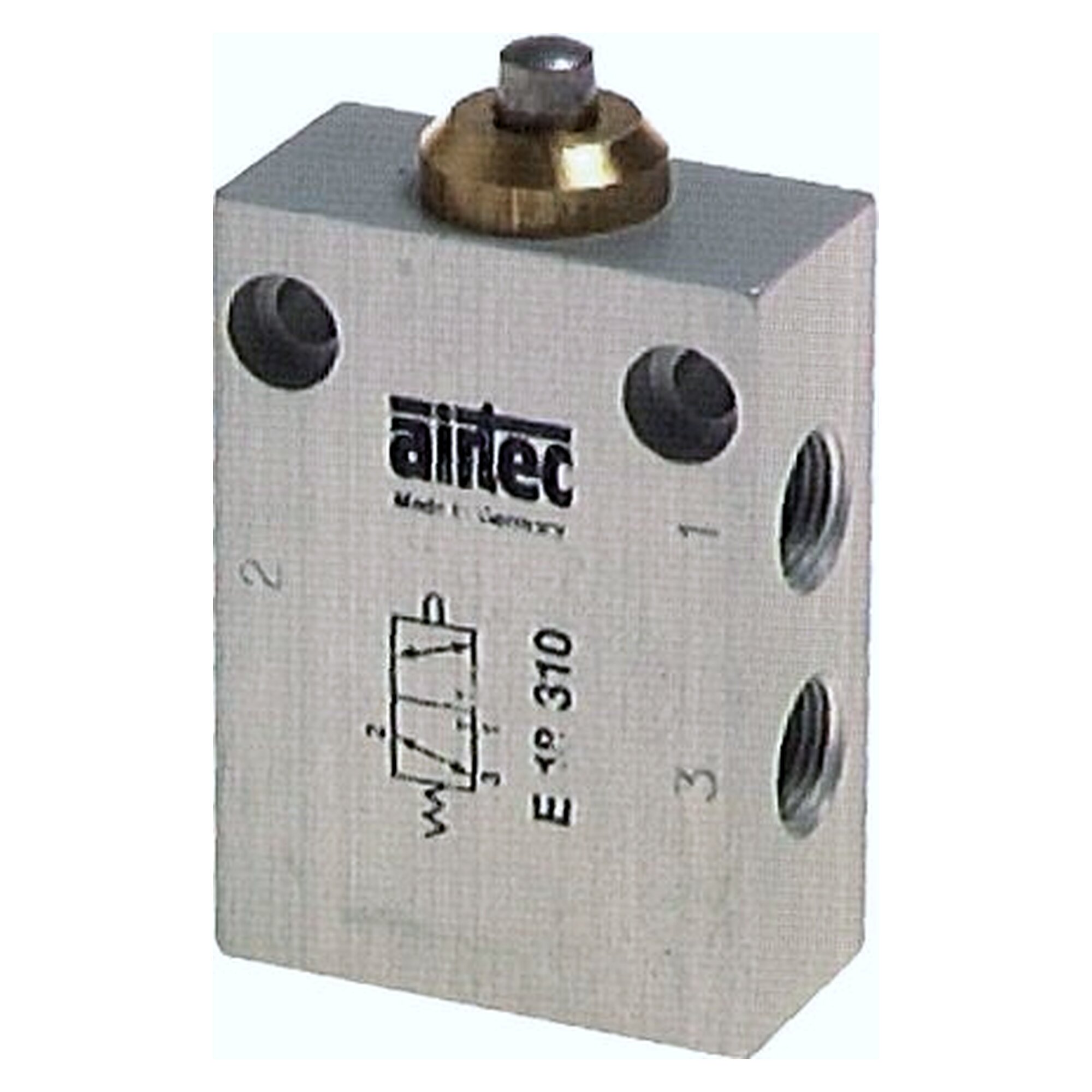 3/2-way limit valve NC/NO, cam actuation, G 1/8", 320 l/min, anodised aluminium body