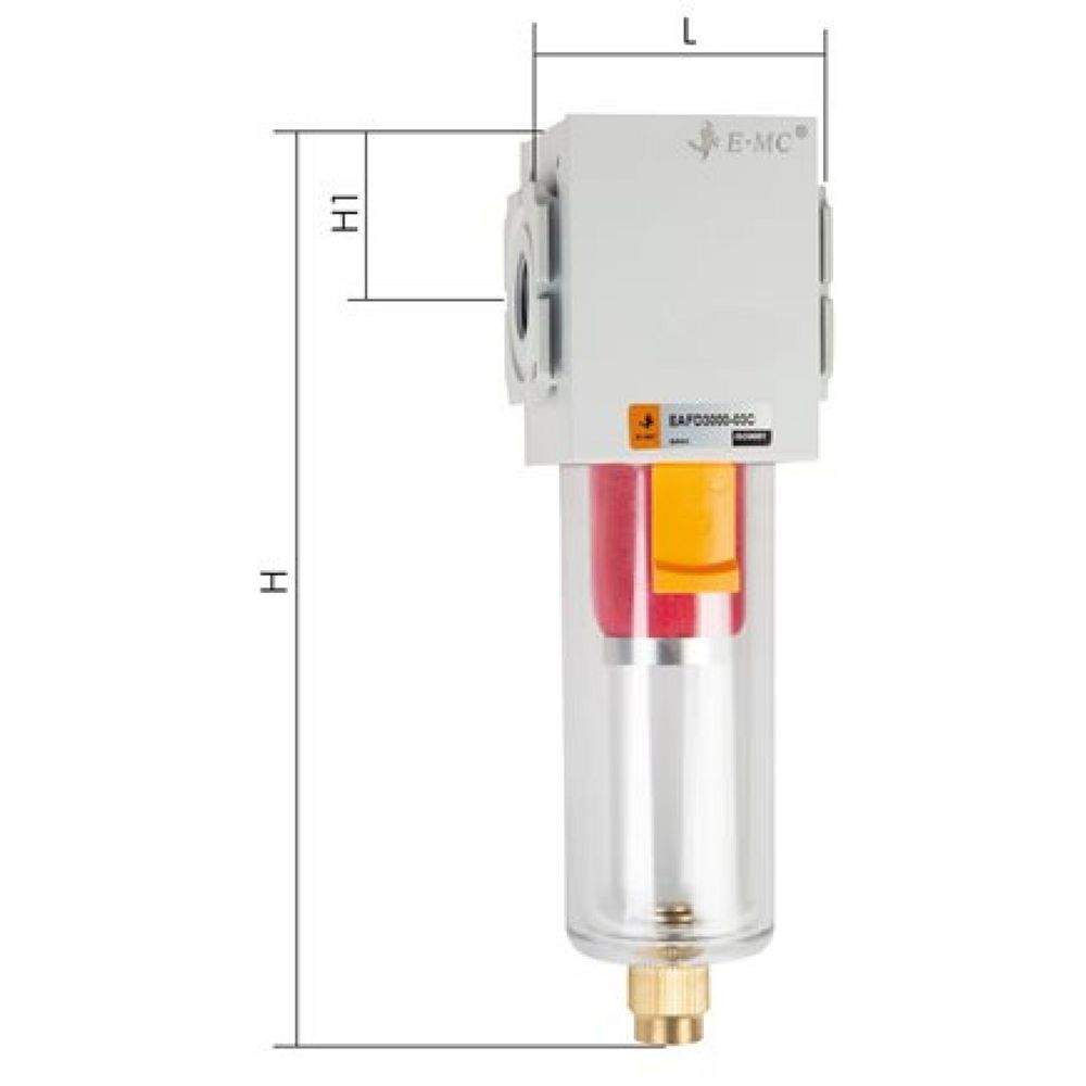 EMC EAFD 4000-04 Eco-Line Submikrofilter, G 1/2", halbautomat. Ablass