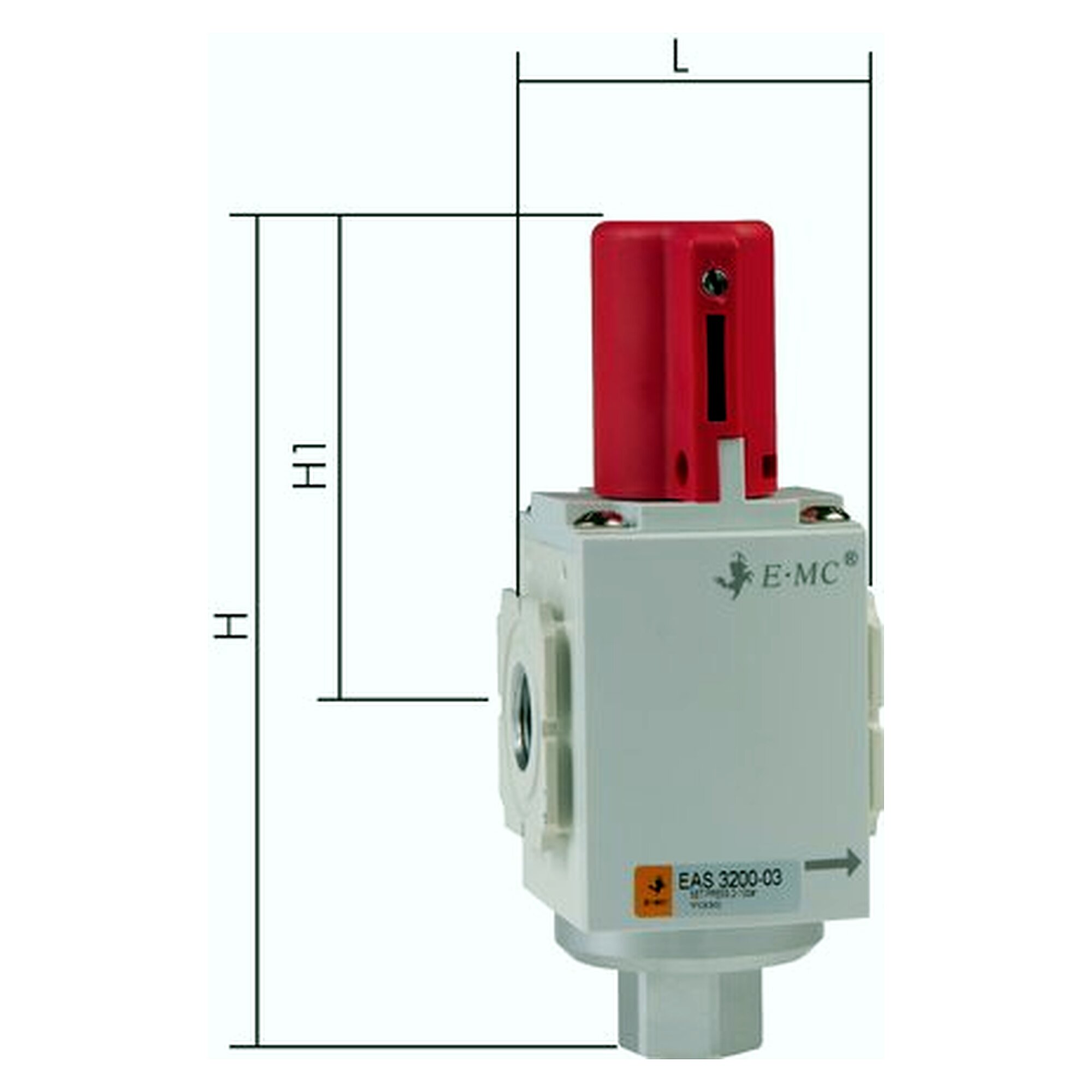 3/2-Wege Hand-Absperrventil, Aluminium, Baureihe 4A, Temperaturbereich -5 bis +60 °C