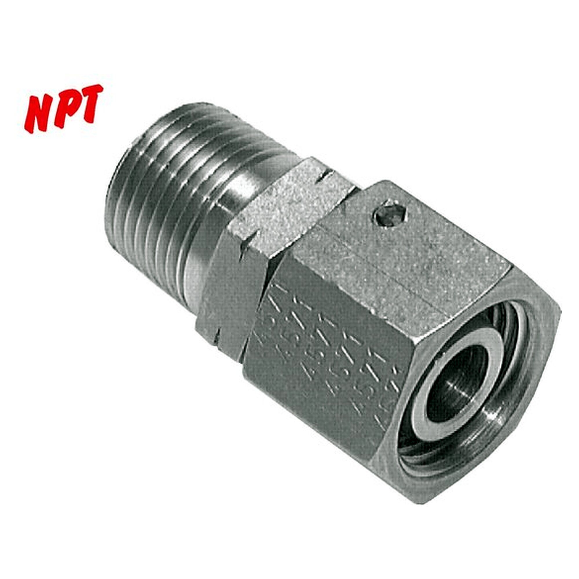 Einstellbare Schneidringverschraubung, Gewinde NPT 1-1/4", Rohrstutzen 30 S, 1.4571