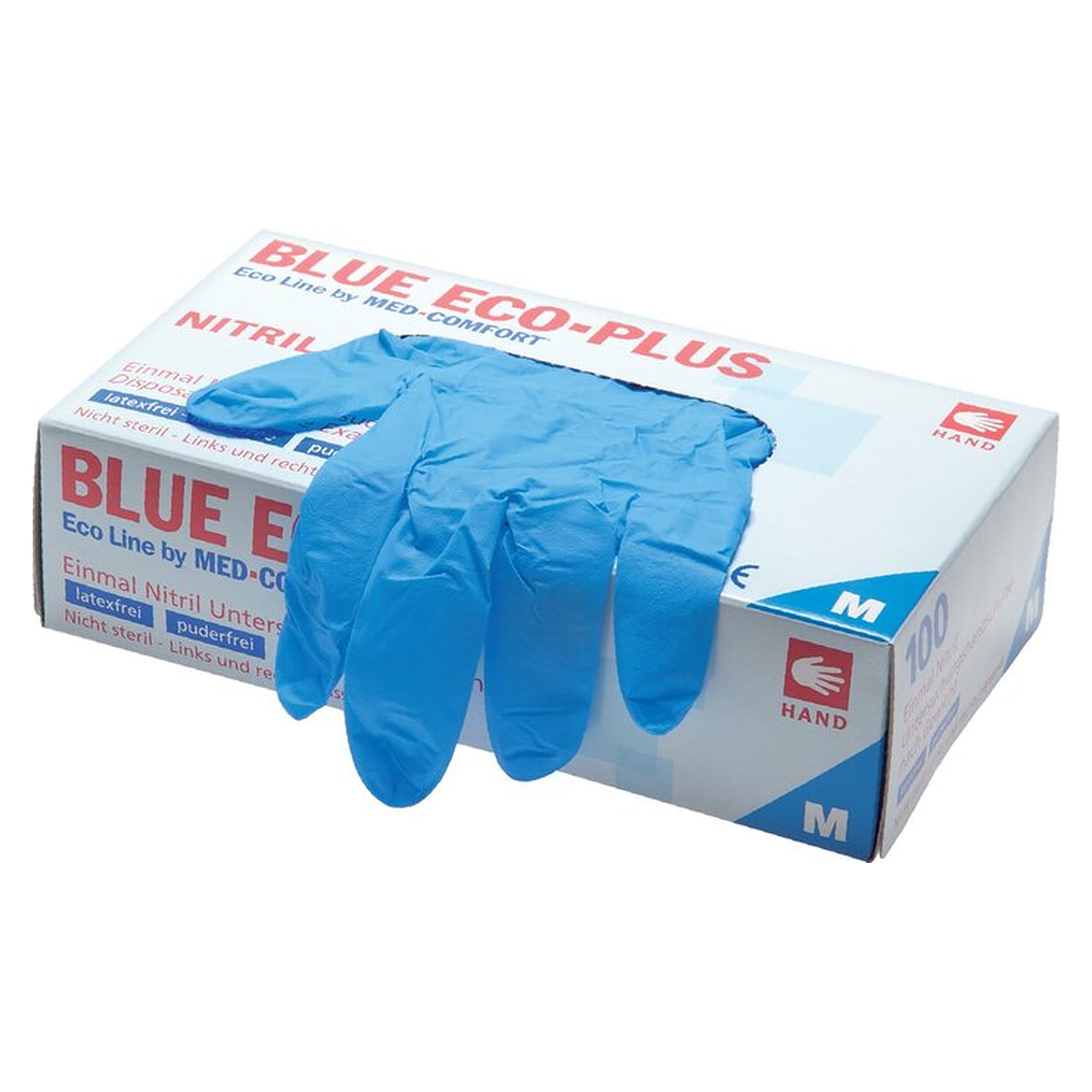 Nitrile disposable gloves, powder-free, blue, XL, box of 100