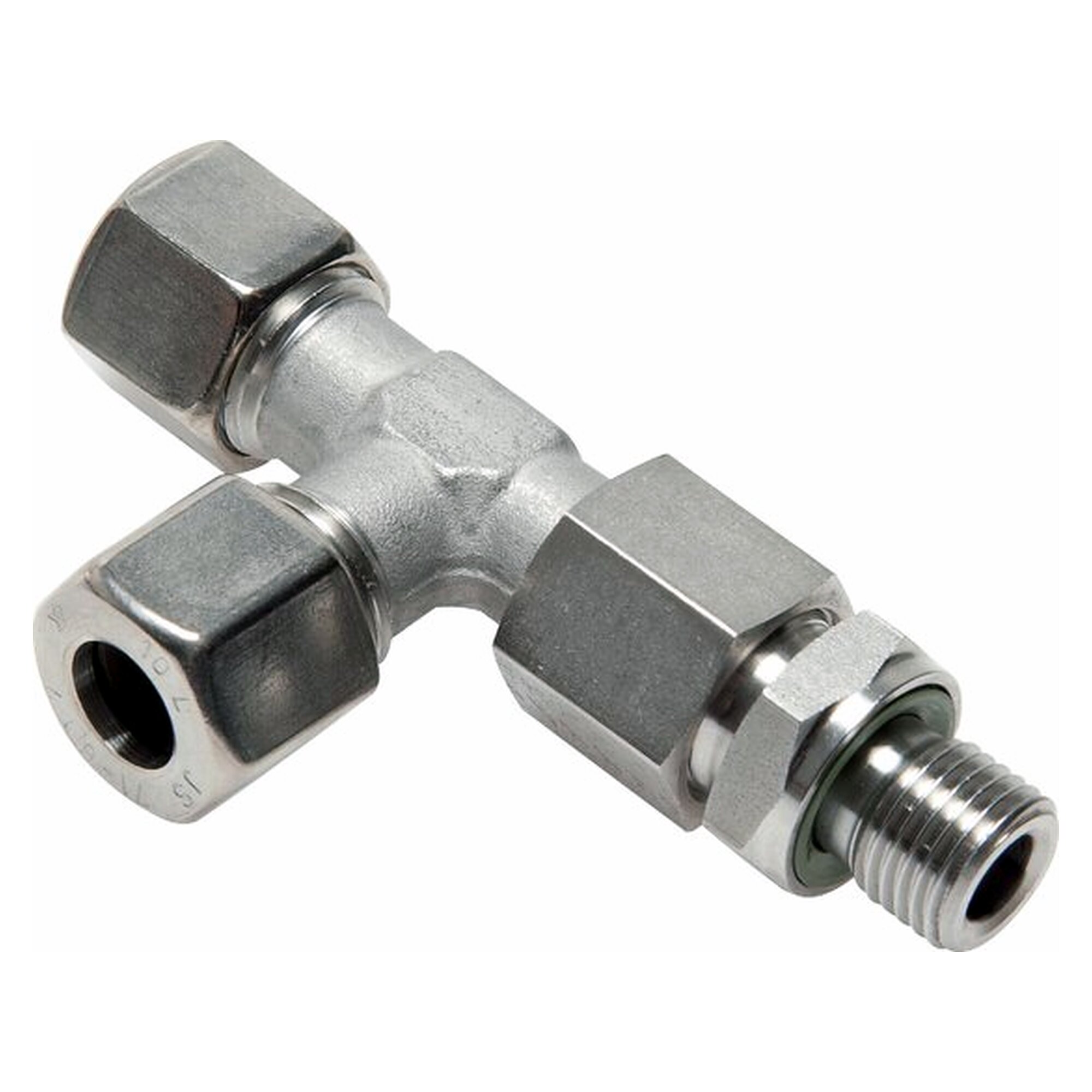 Adjustable elbow coupling 42 L (M52x2), M 48x2, stainless steel 1.4571