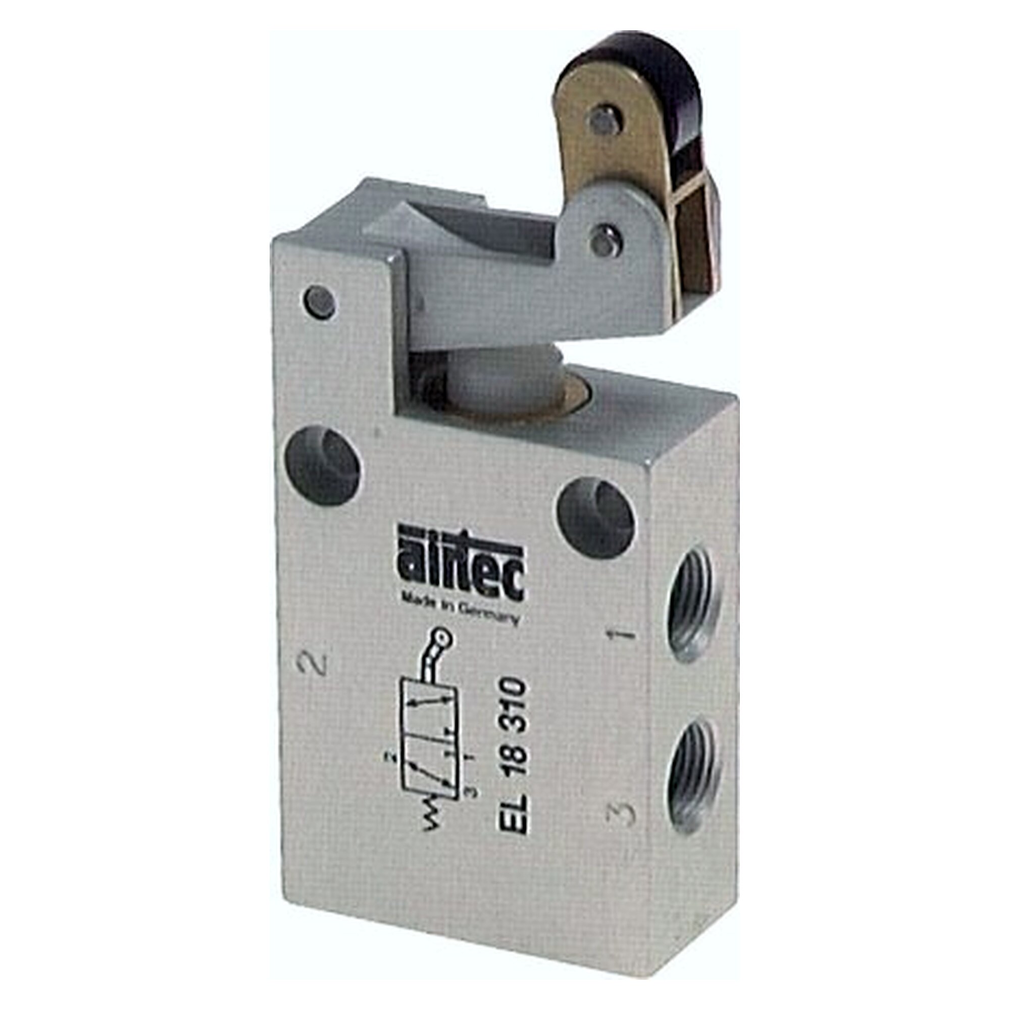 3/2-Wege Endschalter, 3/2-Wege (NC/NO), Leerrücklaufrolle, G 1/8", 320 l/min, Nennweite 4 mm