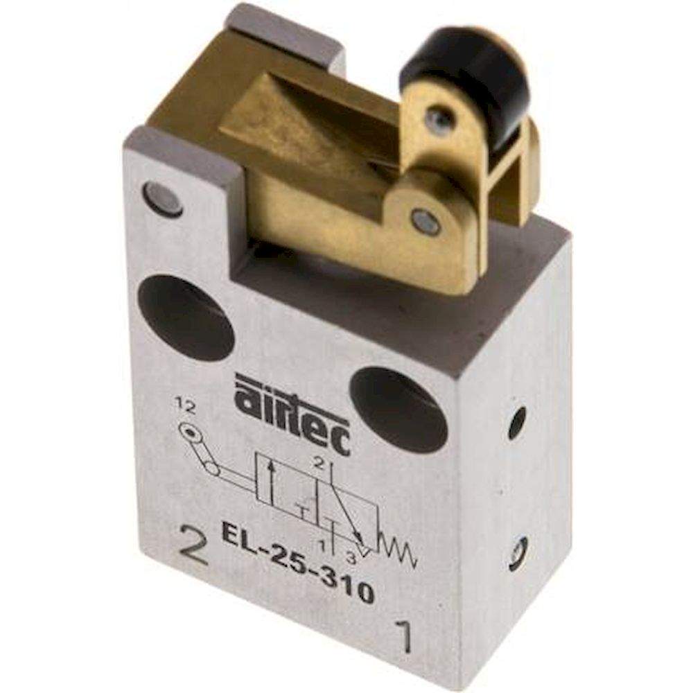 Airtec EL 25 310. 3/2-Wege (NC) Endschalter mit Leerrücklaufrolle, M 5