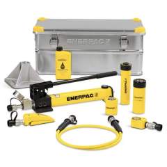Enerpac SC10HTBE, 10 Ton, Four Hydraulic Cylinders and Hand Pump Toolbox Set