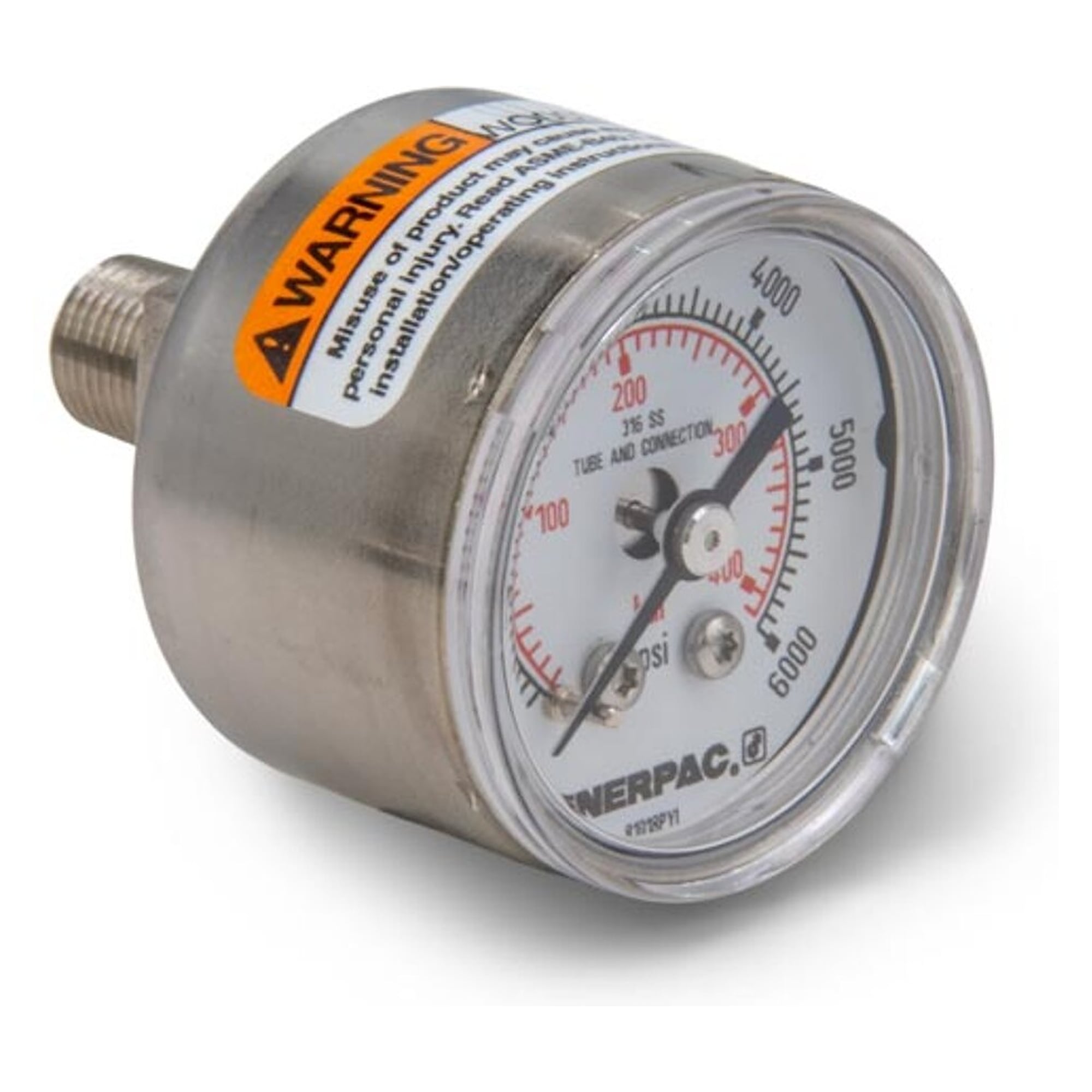 Hydraulic Pressure Gauge 1.5 in (38 mm) 415 bar rear mount - Enerpac 1534R