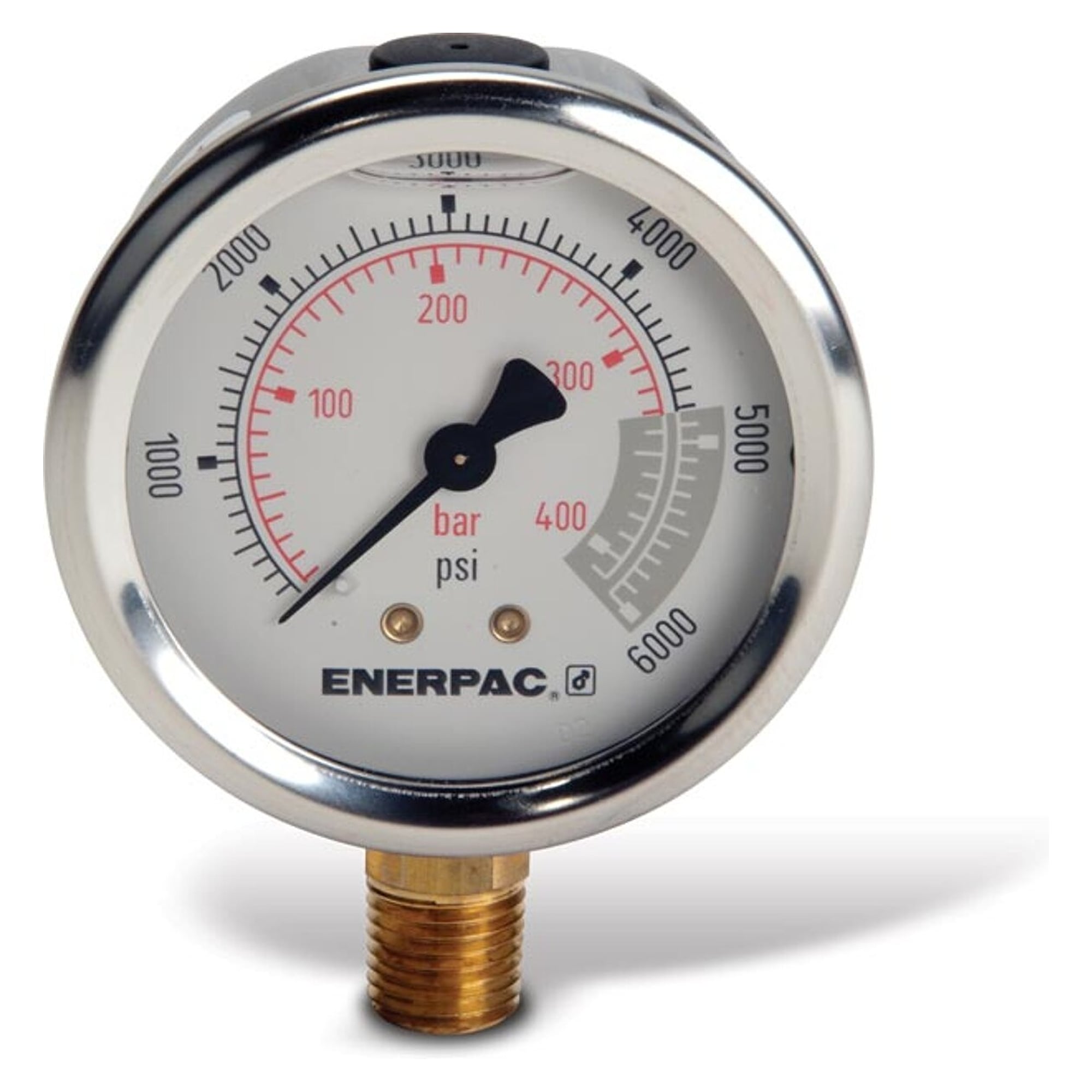 Hydraulik-Manometer 2,5 Zoll (63 mm) 400 bar unterer Anschluss - Enerpac G2517SL