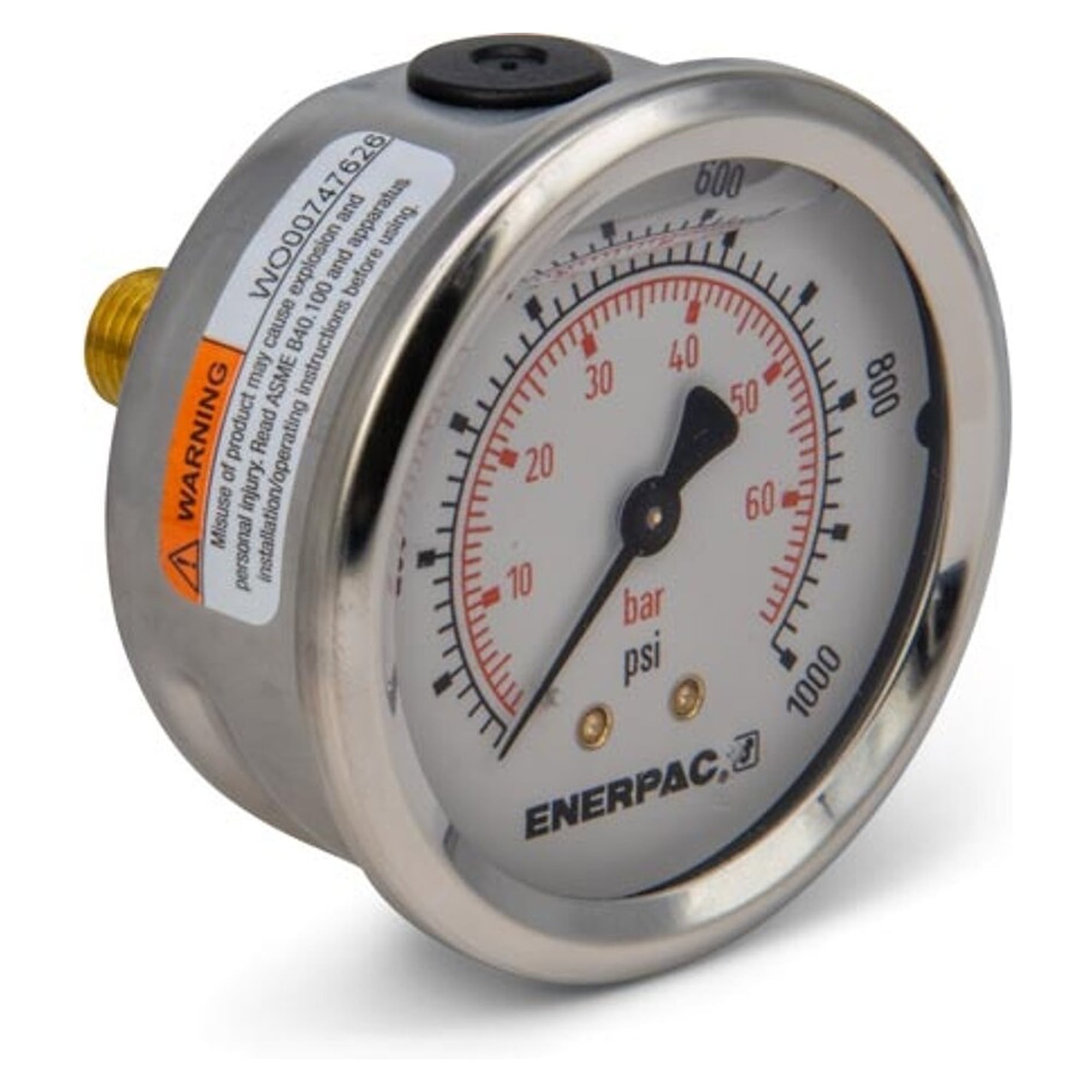 Hydraulic Pressure Gauge 2.5 in (63 mm) 70 bar rear mount - Enerpac G2531SR