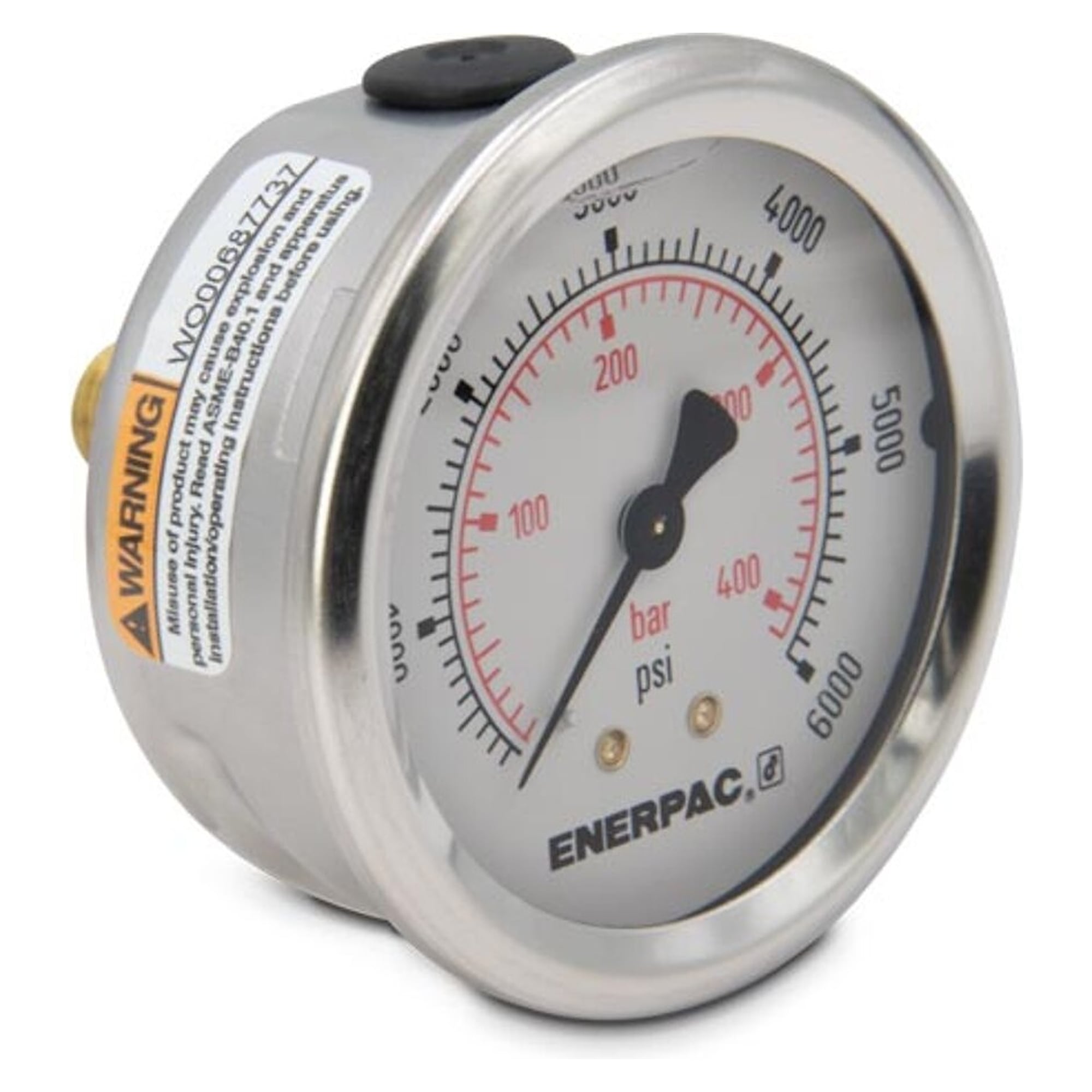 Hydraulik-Manometer 2,5 Zoll (63 mm) 400 bar rückseitiger Anschluss - Enerpac G2534SR
