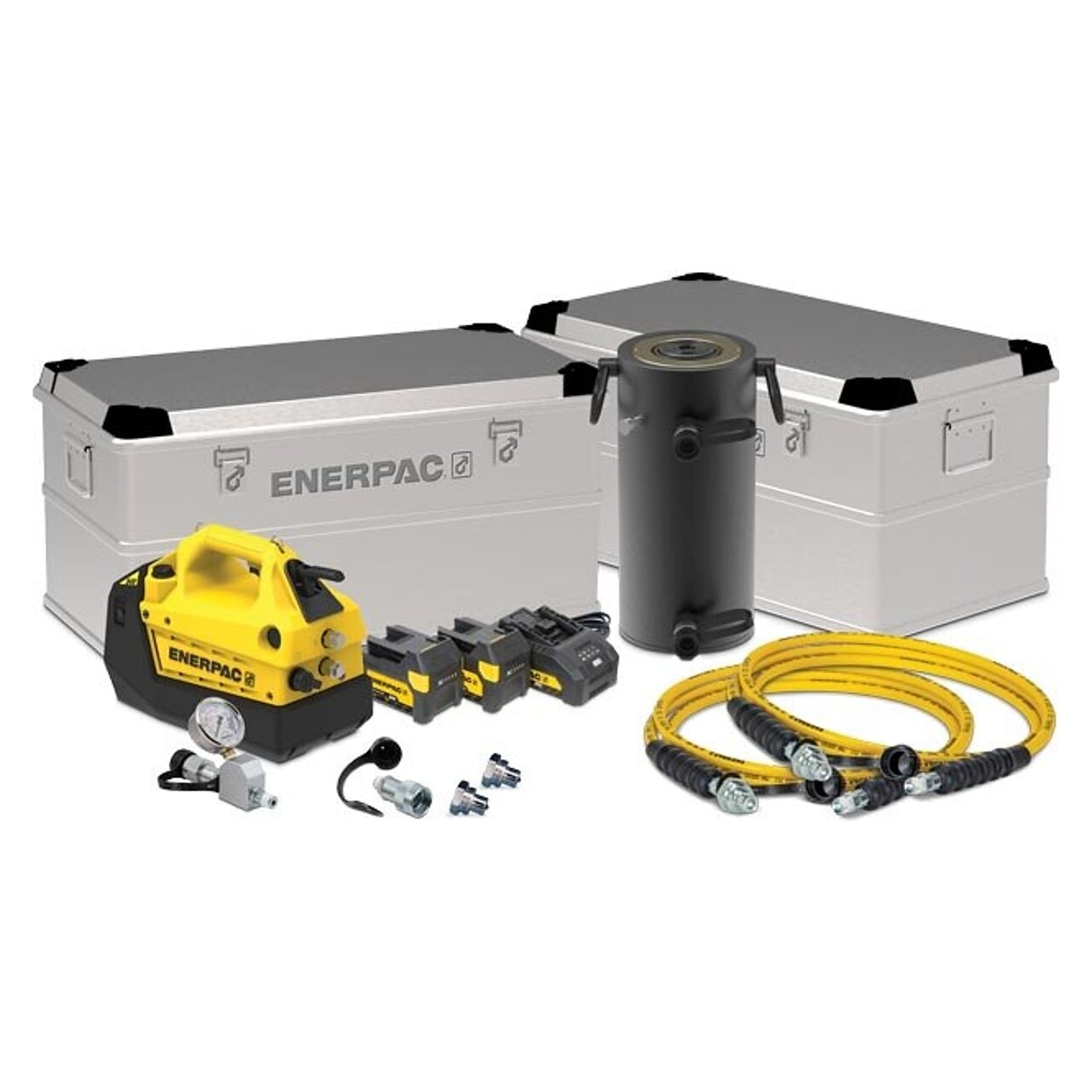 100 Ton Aluminum Cylinder Cordless Pump Toolbox Set - Enerpac SC100RARPC