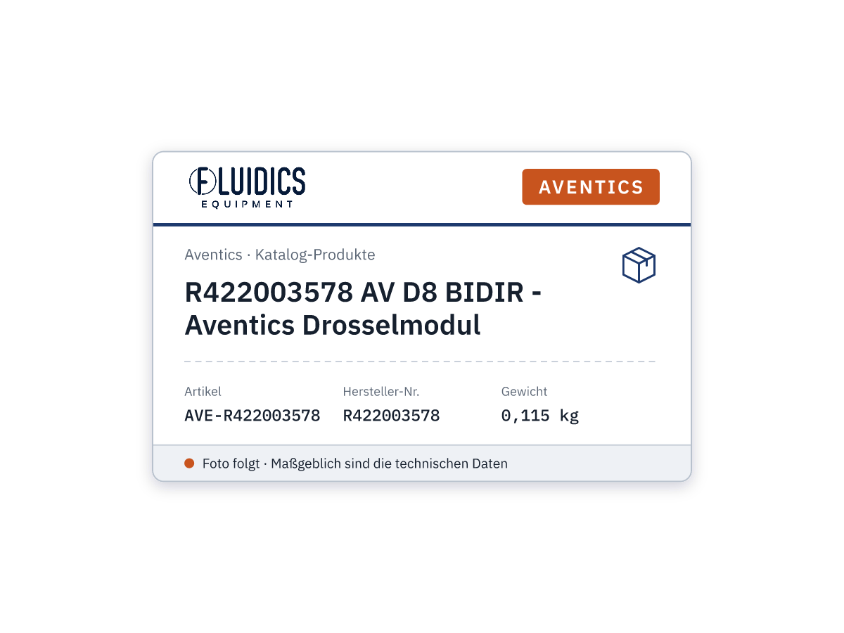 R422003578 AV D8 BIDIR - Aventics Drosselmodul