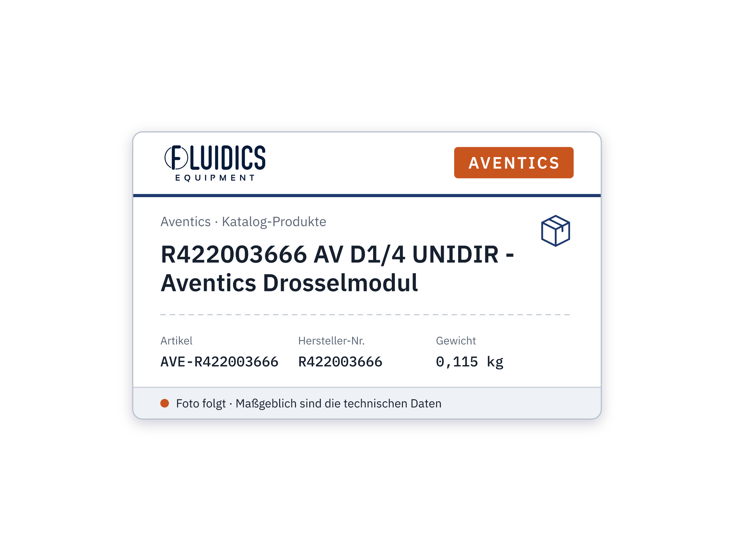 R422003666 AV D1/4 UNIDIR - Aventics Drosselmodul