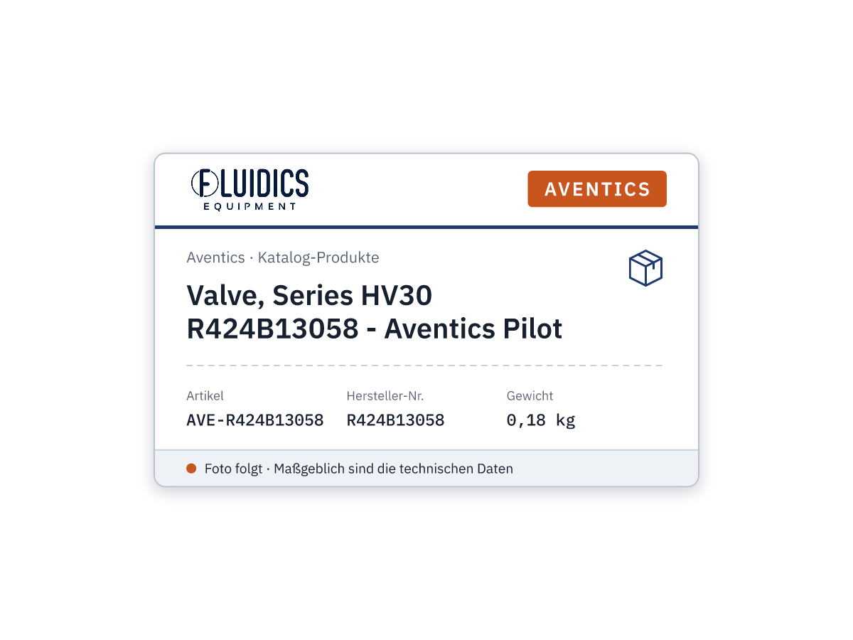 Valve, Series HV30 R424B13058 - Aventics Pilot