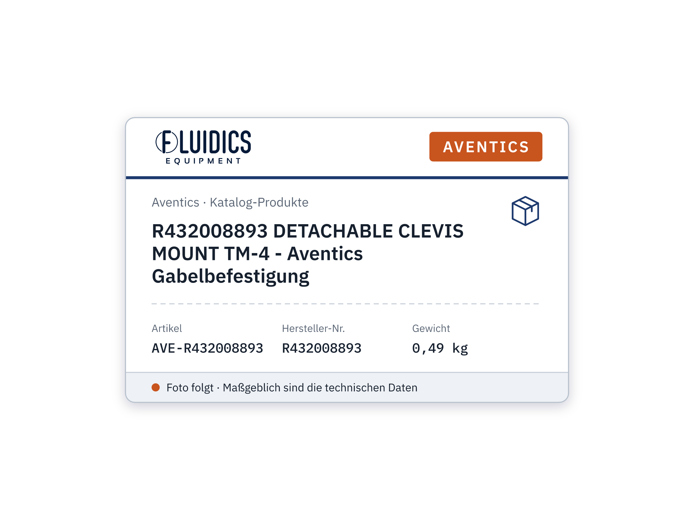 R432008893 DETACHABLE CLEVIS MOUNT TM-4 - Aventics Gabelbefestigung