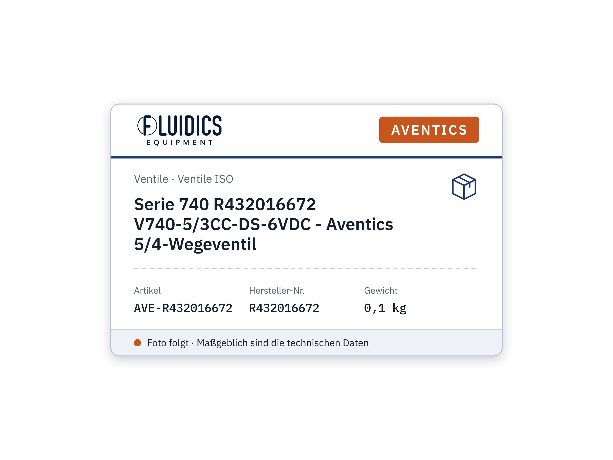 Serie 740 R432016672 V740-5/3CC-DS-6VDC - Aventics 5/4-Wegeventil