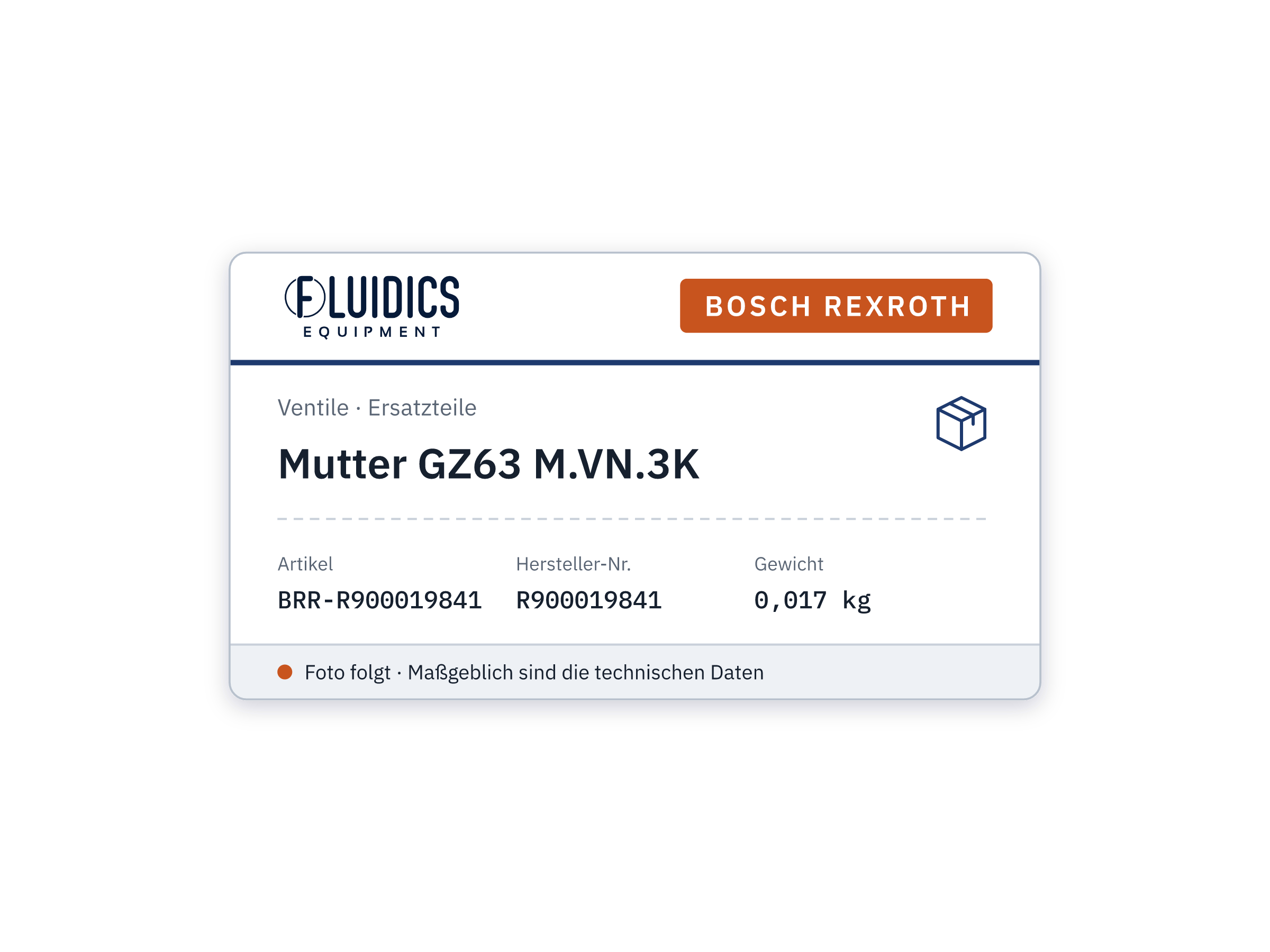 Mutter GZ63 M.VN.3K - Bosch Rexroth R900019841