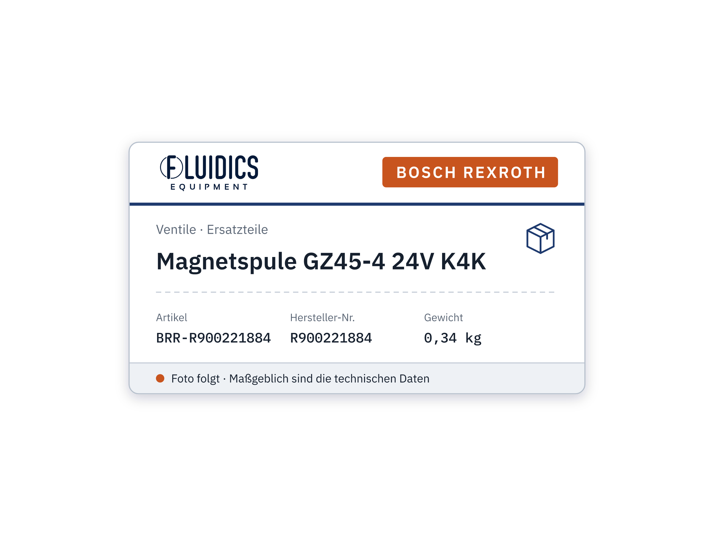 Magnetspule GZ45-4 24V K4K - Bosch Rexroth R900221884