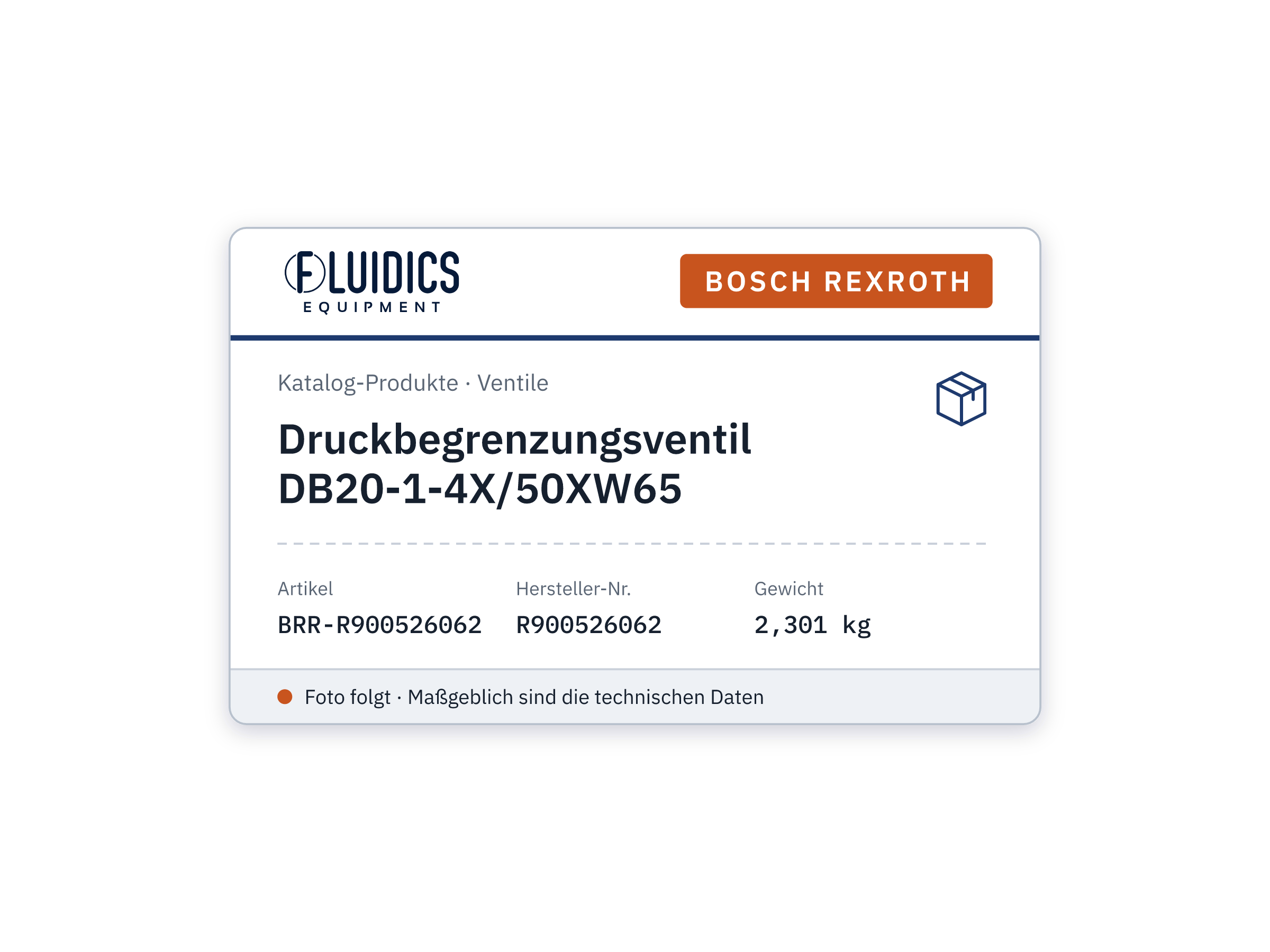 Druckbegrenzungsventil DB20-1-4X/50XW65 - Bosch Rexroth R900526062