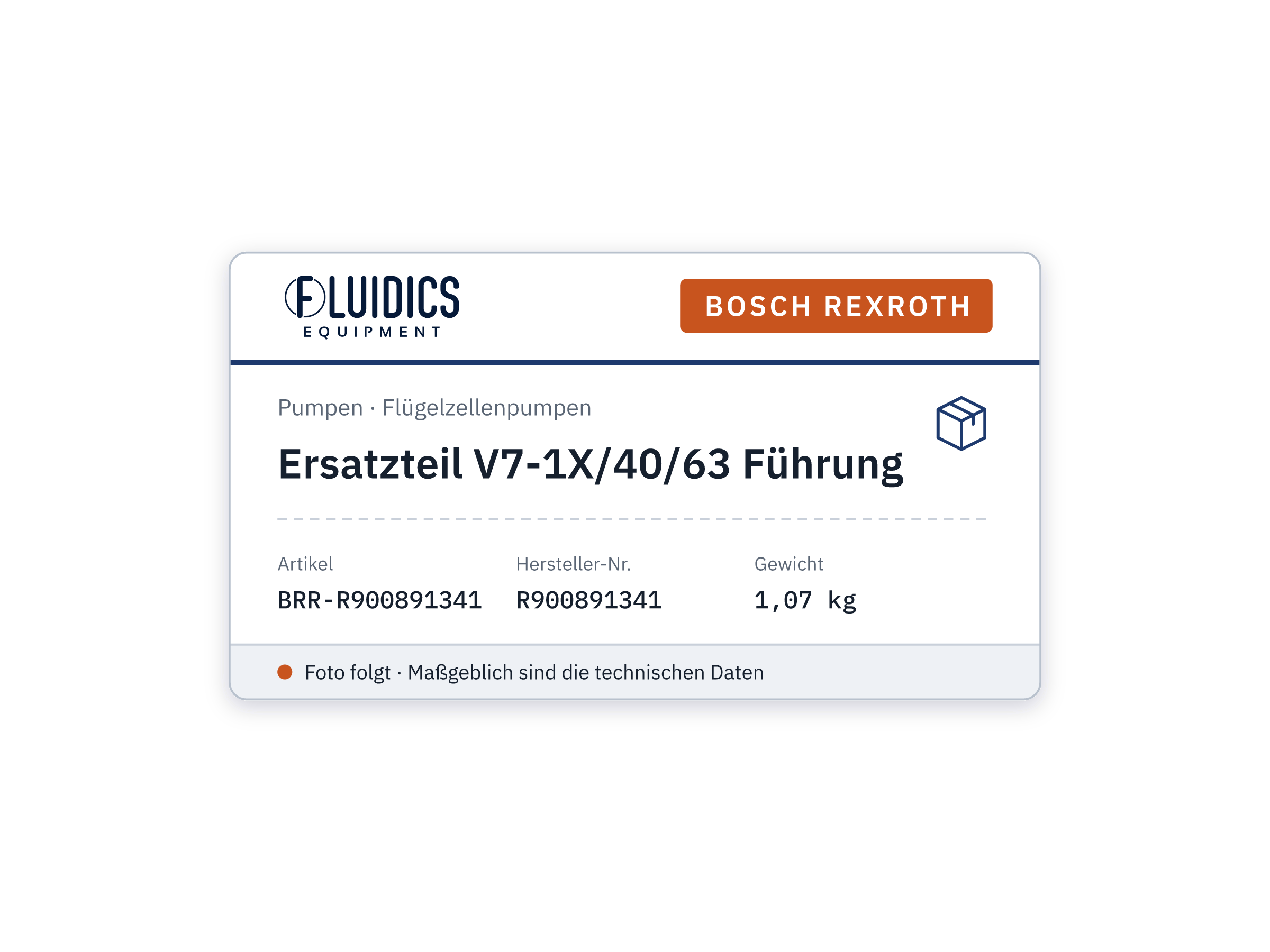 Ersatzteil V7-1X/40/63 Führung - Bosch Rexroth R900891341
