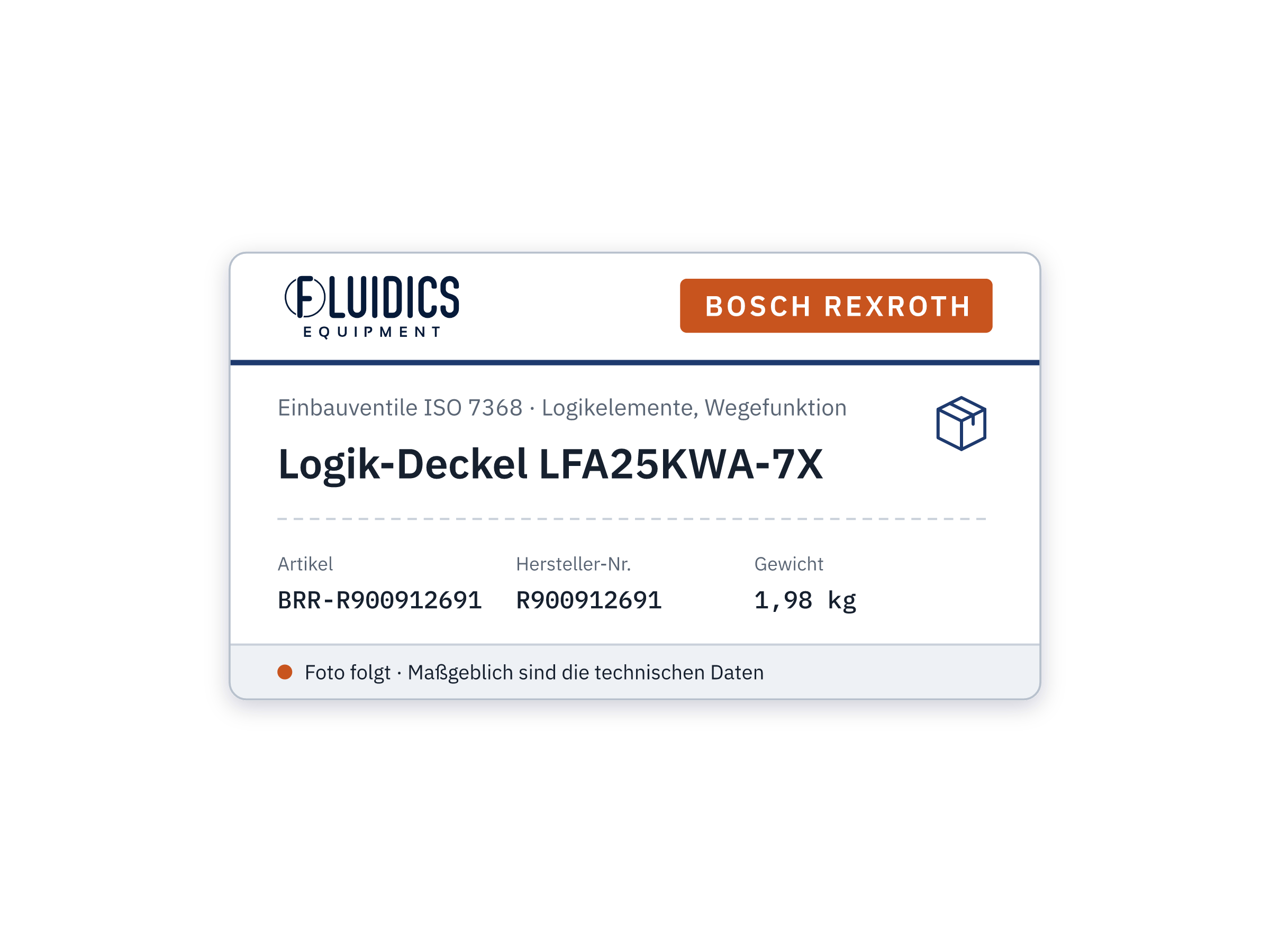 Logik-Deckel LFA25KWA-7X - Bosch Rexroth R900912691