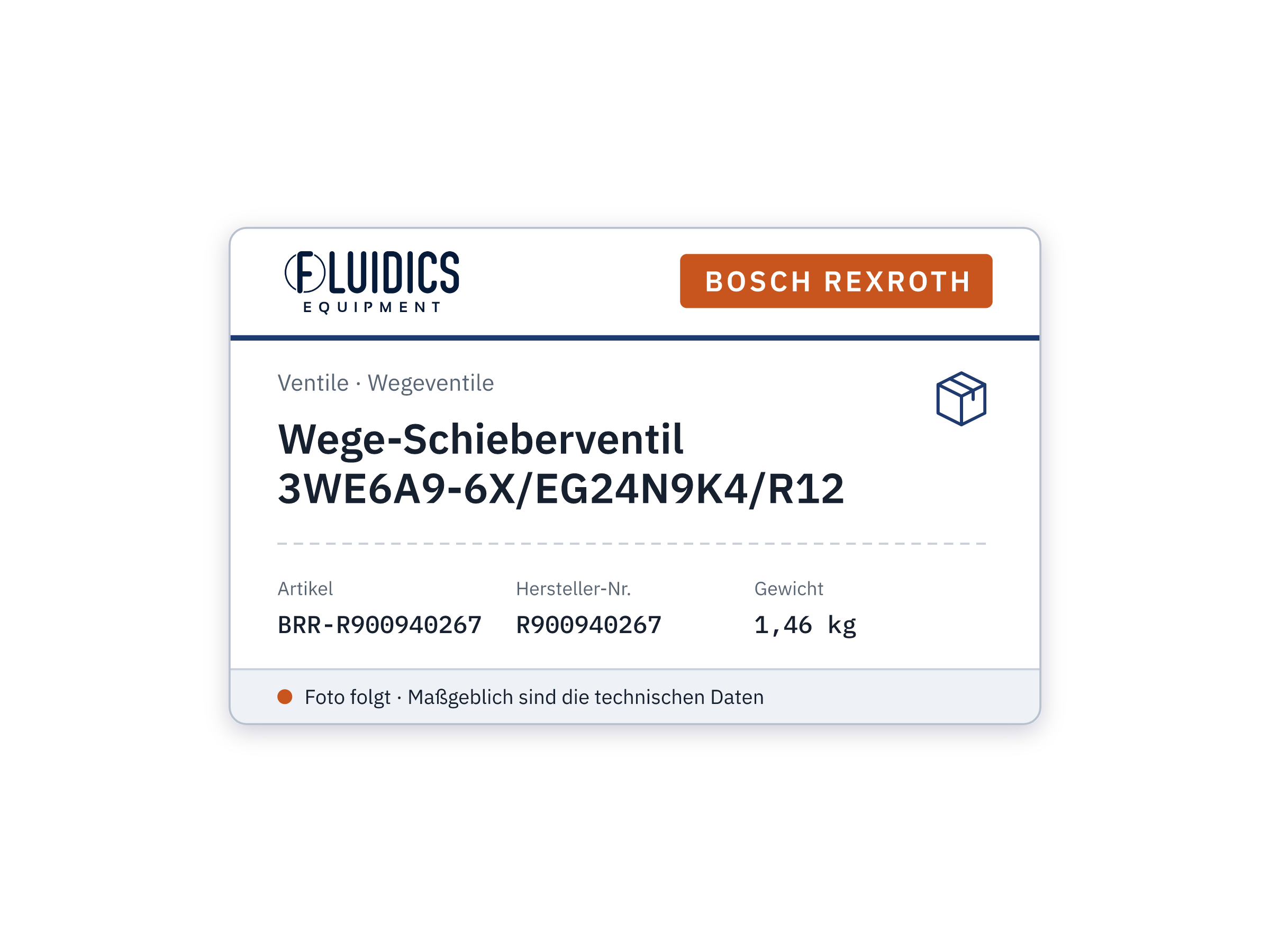 Wege-Schieberventil 3WE6A9-6X/EG24N9K4/R12 - Bosch Rexroth R900940267
