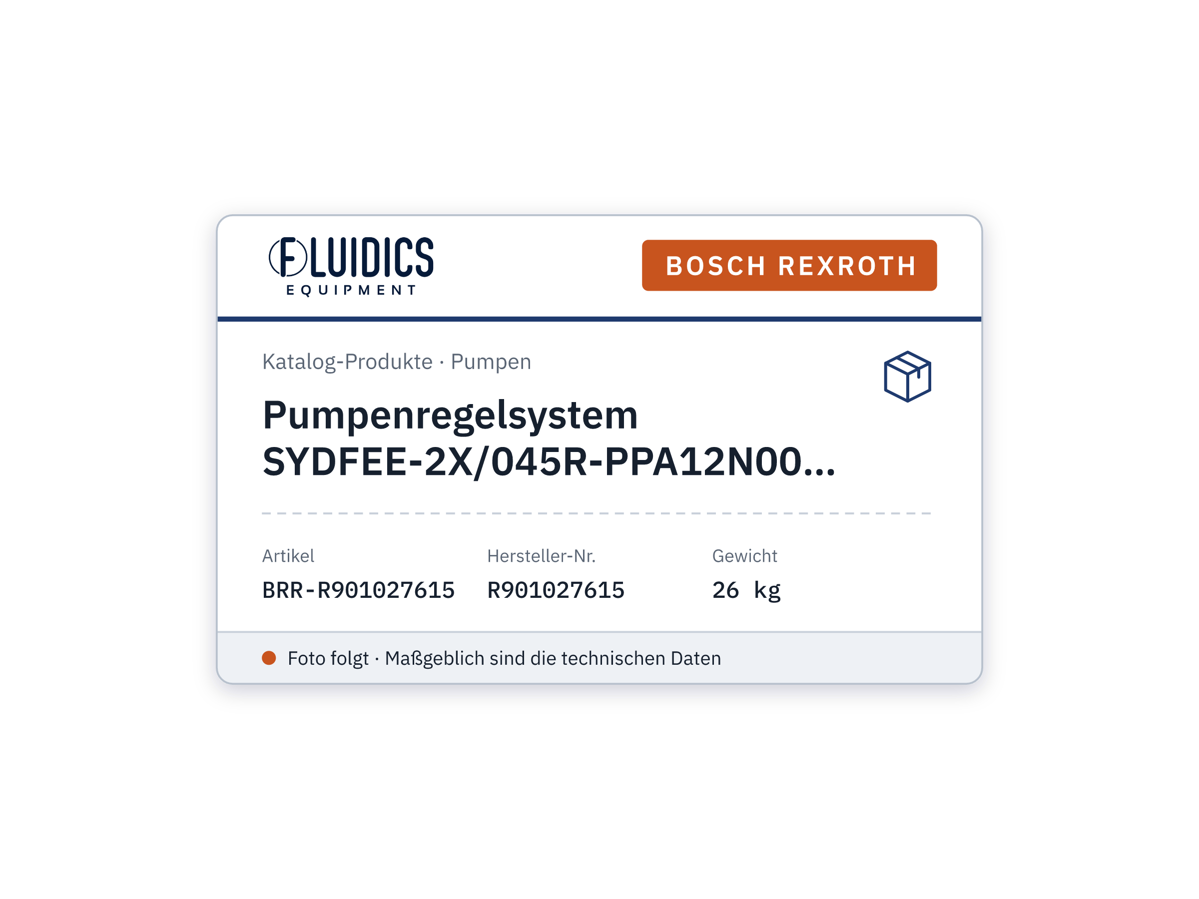 Pumpenregelsystem SYDFEE-2X/045R-PPA12N00-0000-C2A0CXX - Bosch Rexroth R901027615