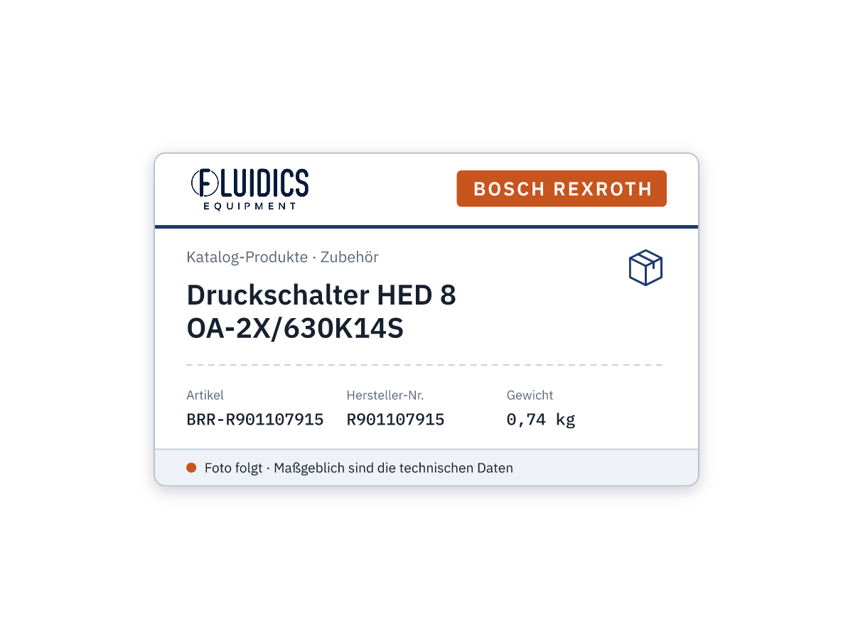 Druckschalter HED 8 OA-2X/630K14S - Bosch Rexroth R901107915