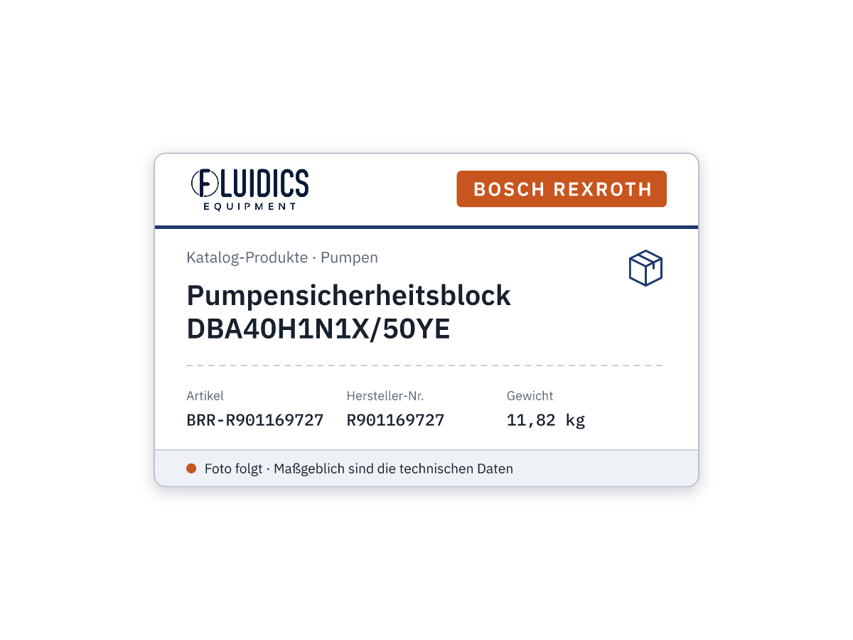 Pumpensicherheitsblock DBA40H1N1X/50YE - Bosch Rexroth R901169727