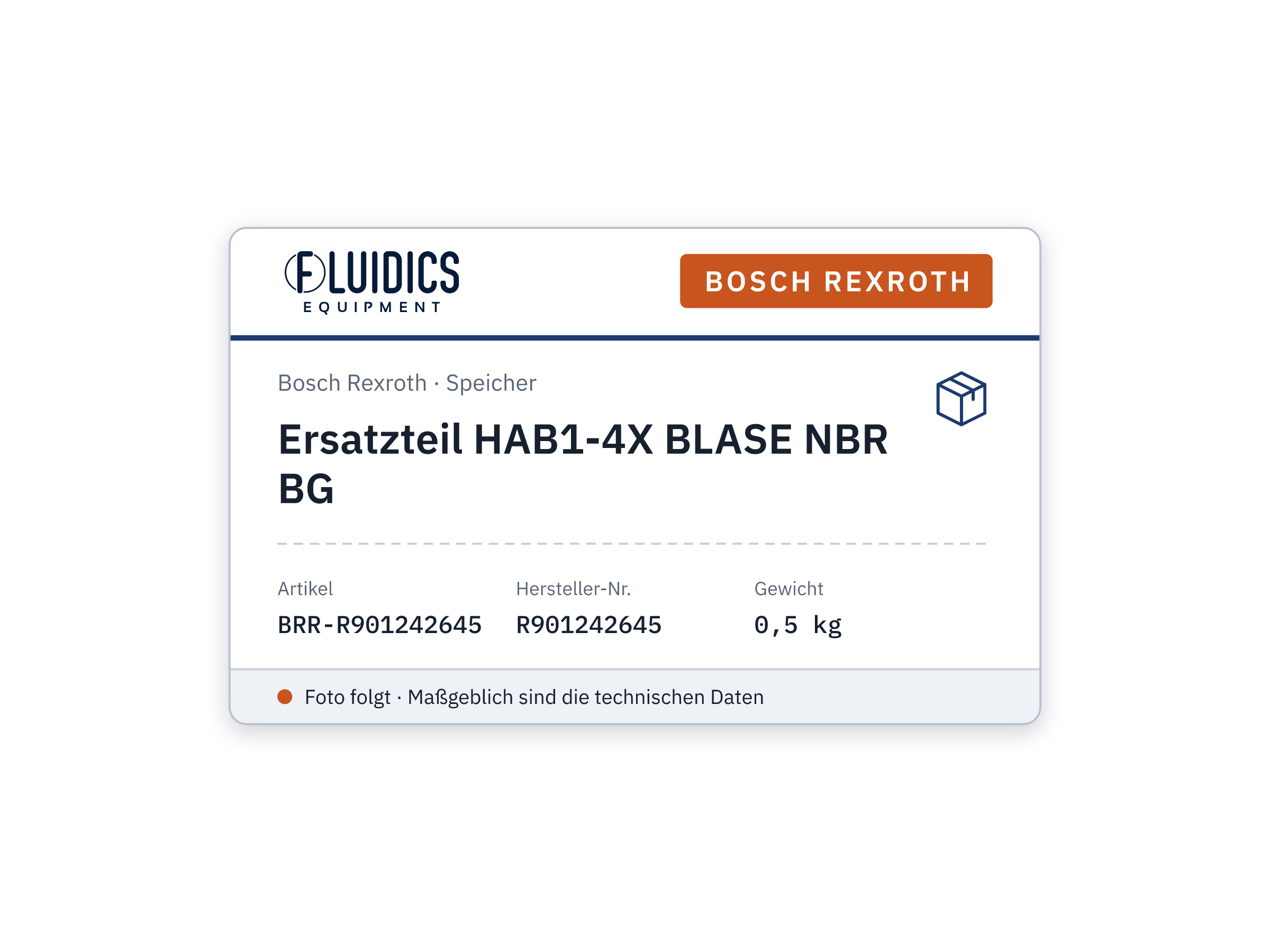 Ersatzteil HAB1-4X BLASE NBR BG - Bosch Rexroth R901242645