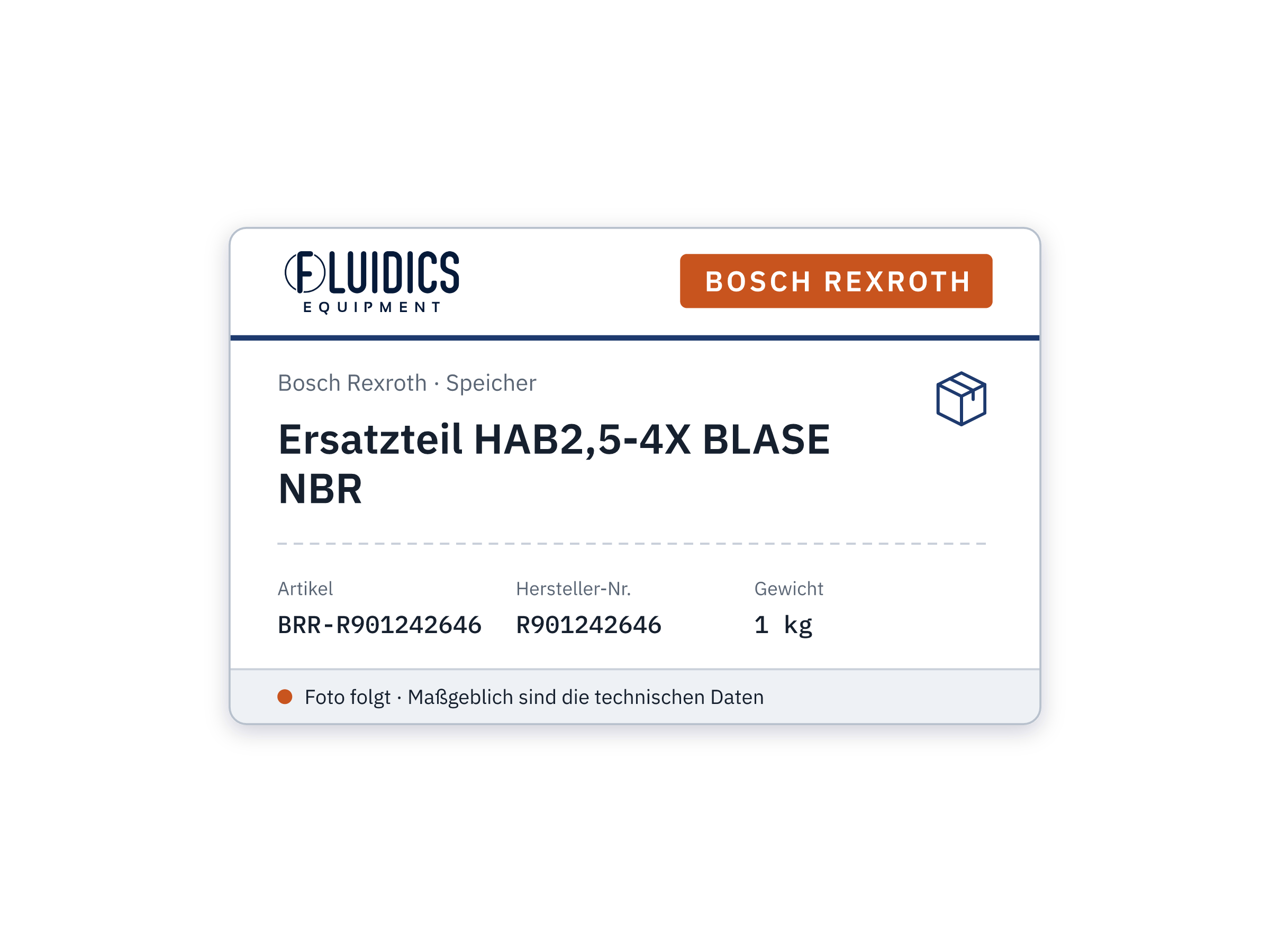 Ersatzteil HAB2,5-4X BLASE NBR - Bosch Rexroth R901242646