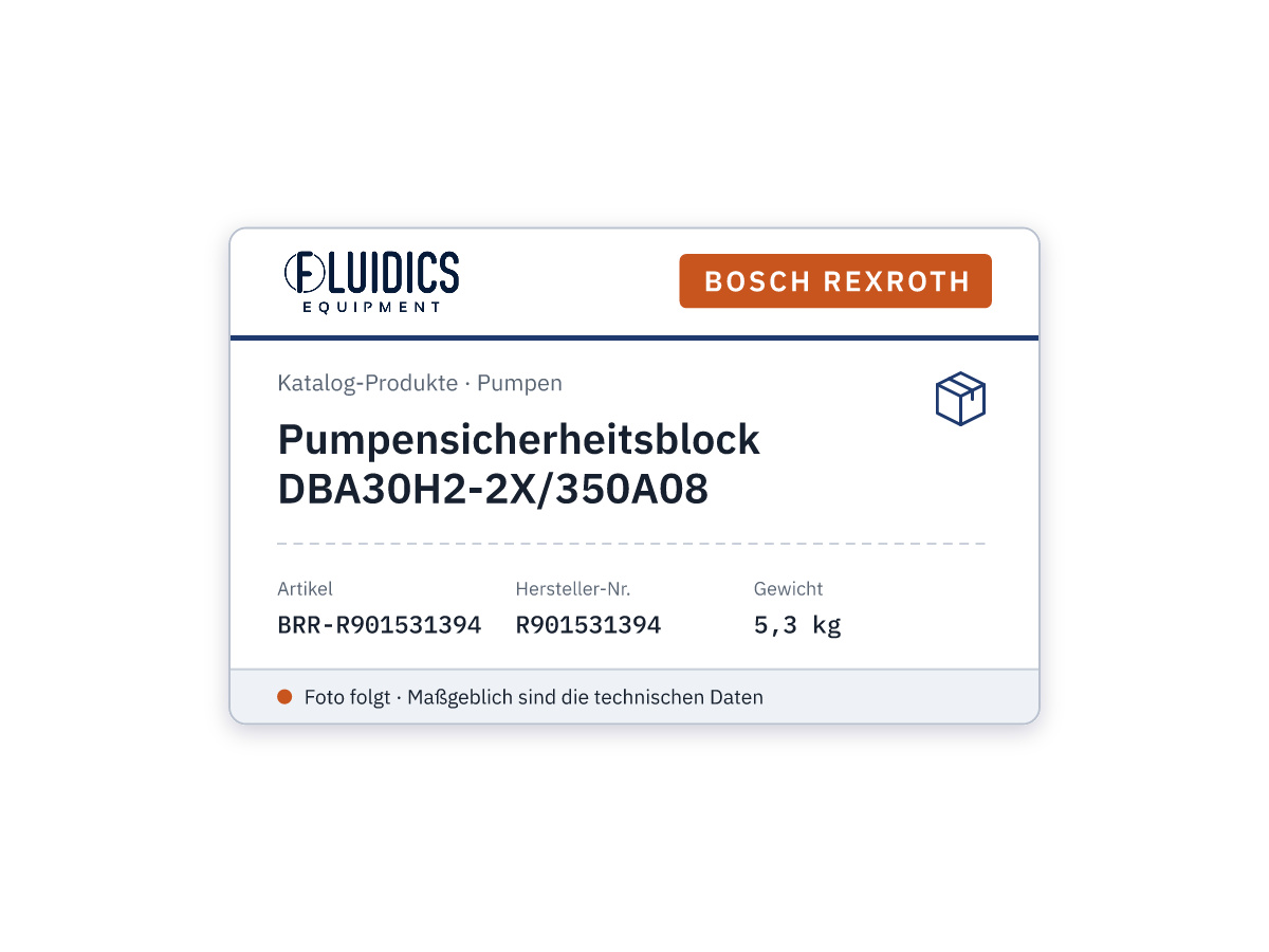 Pumpensicherheitsblock DBA30H2-2X/350A08 - Bosch Rexroth R901531394