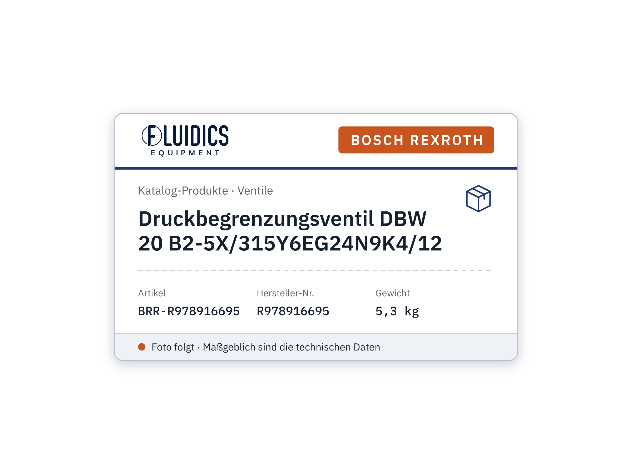 Druckbegrenzungsventil DBW 20 B2-5X/315Y6EG24N9K4/12 - Bosch Rexroth R978916695