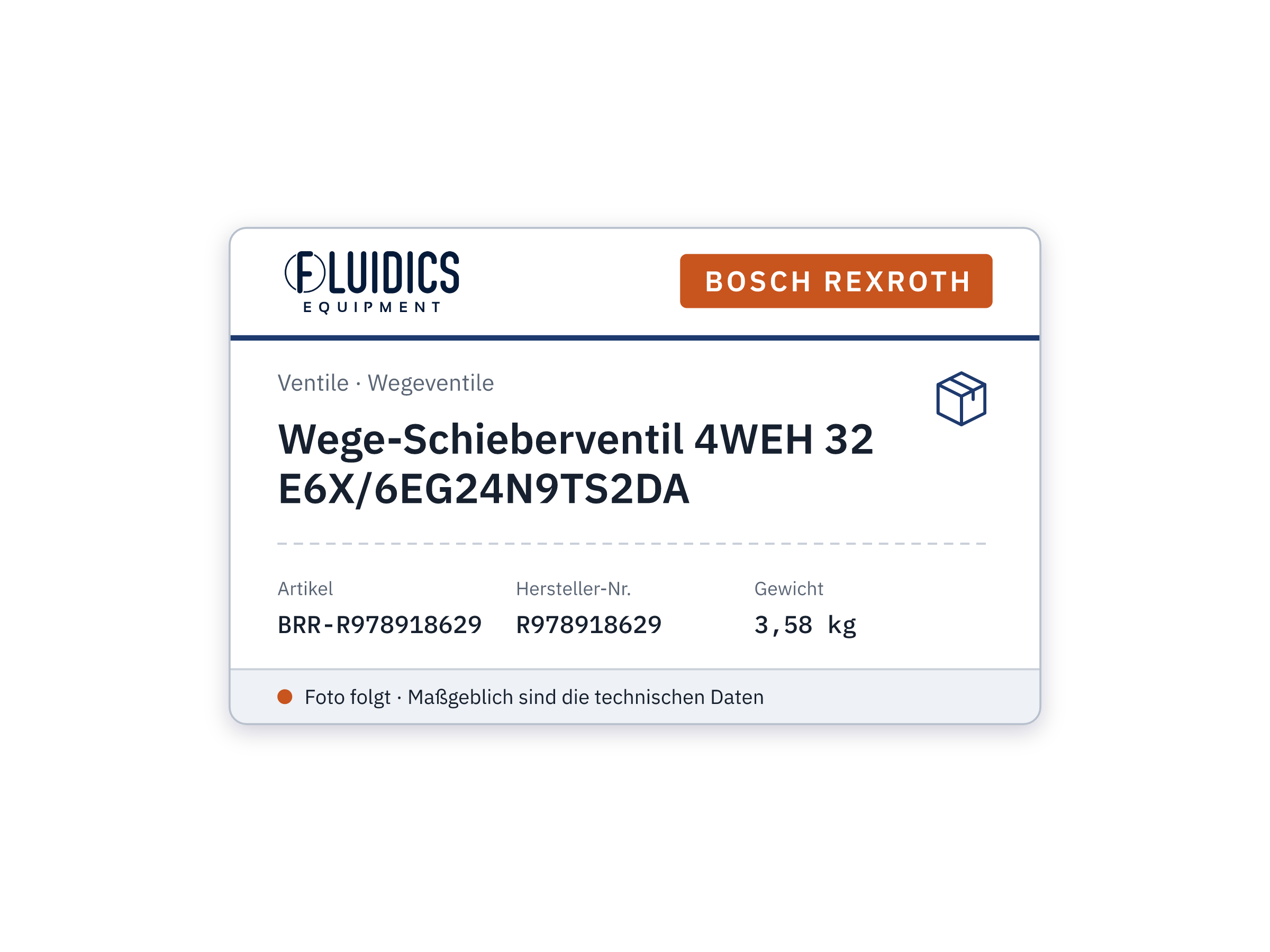 Wege-Schieberventil 4WEH 32 E6X/6EG24N9TS2DA - Bosch Rexroth R978918629