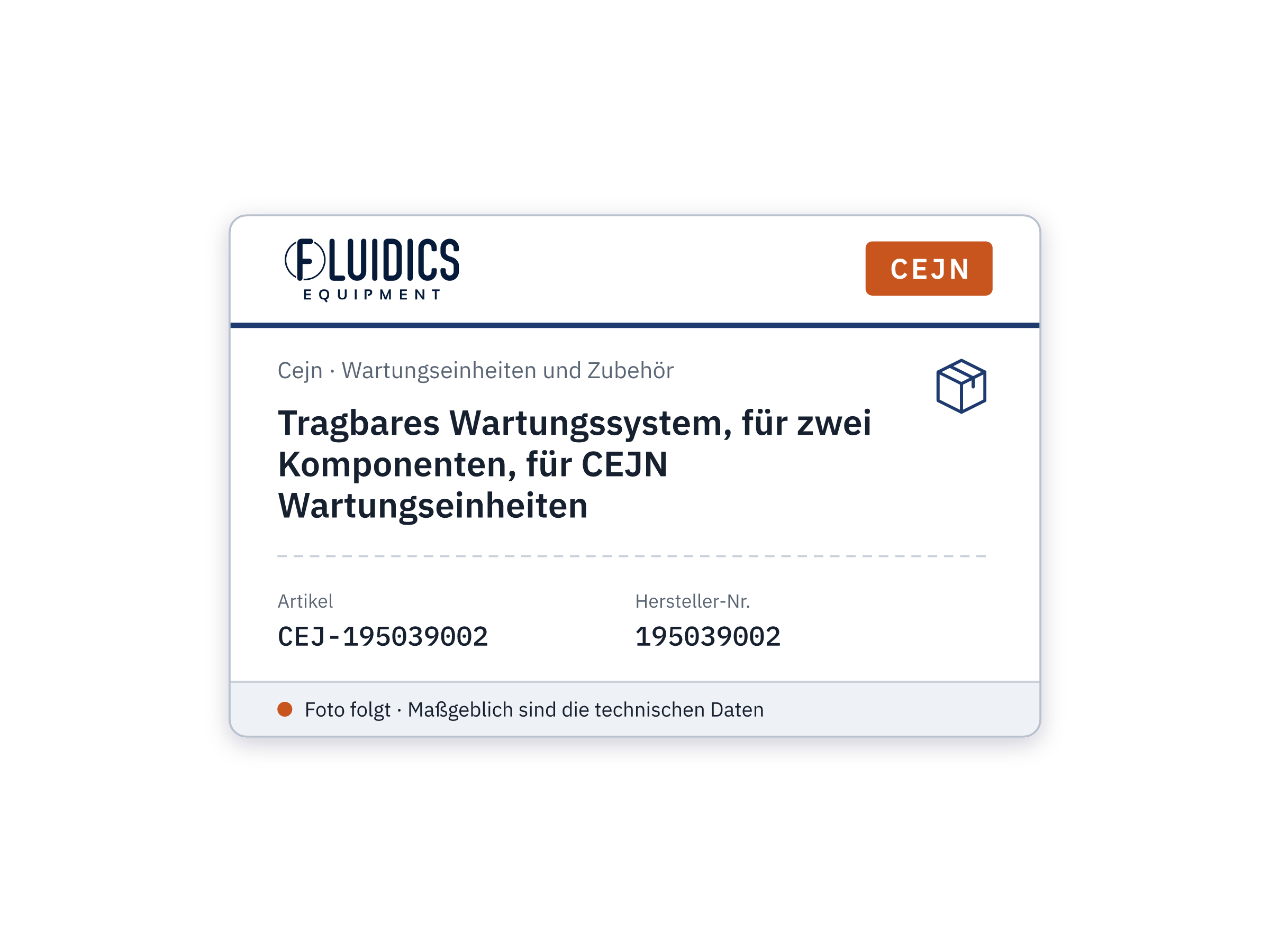 Tragbares Wartungssystem, für zwei Komponenten, für CEJN Wartungseinheiten - Cejn 195039002