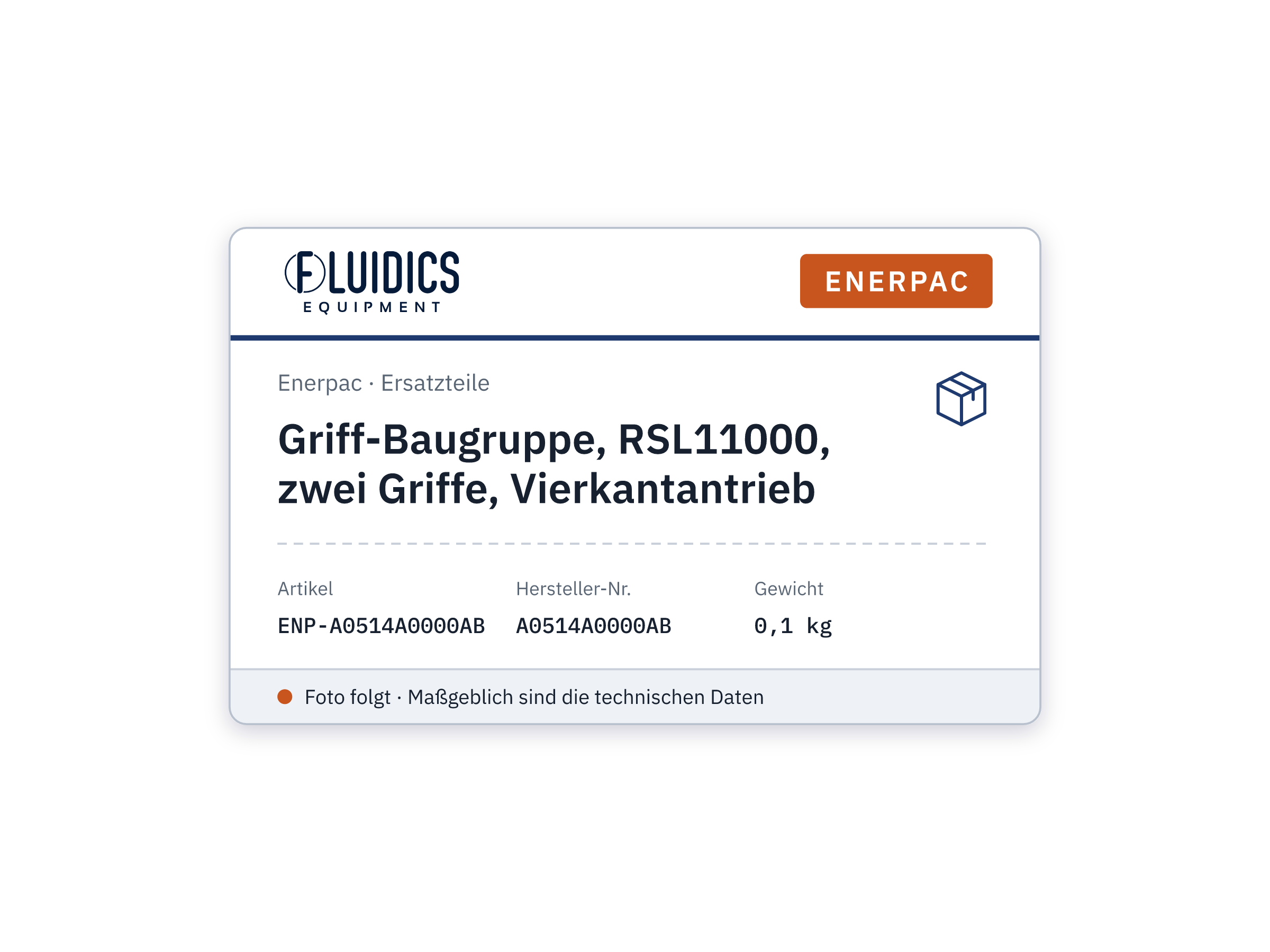 Griff-Baugruppe, RSL11000, zwei Griffe, Vierkantantrieb - Enerpac A0514A0000AB