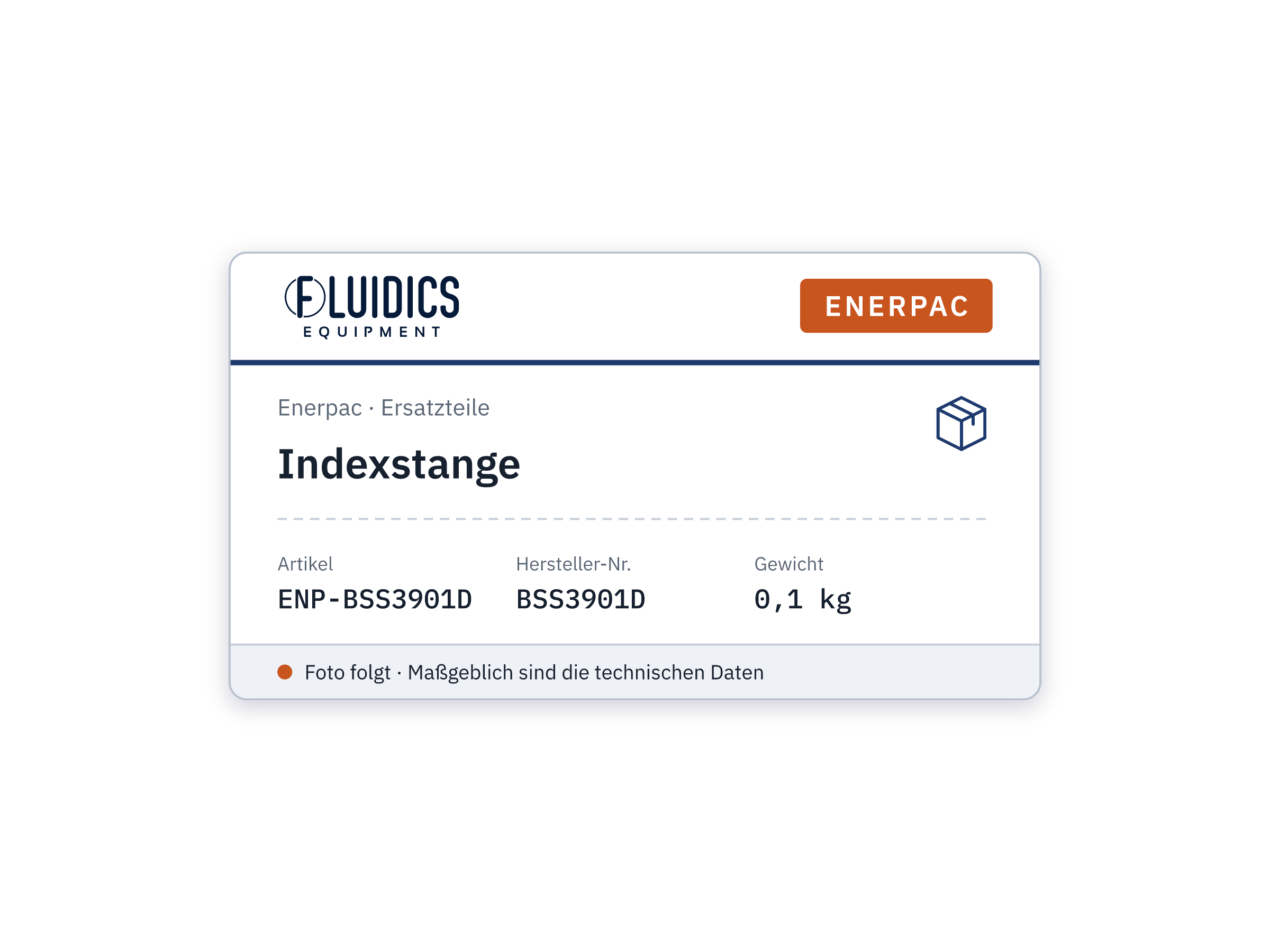 Index Rod - Enerpac BSS3901D