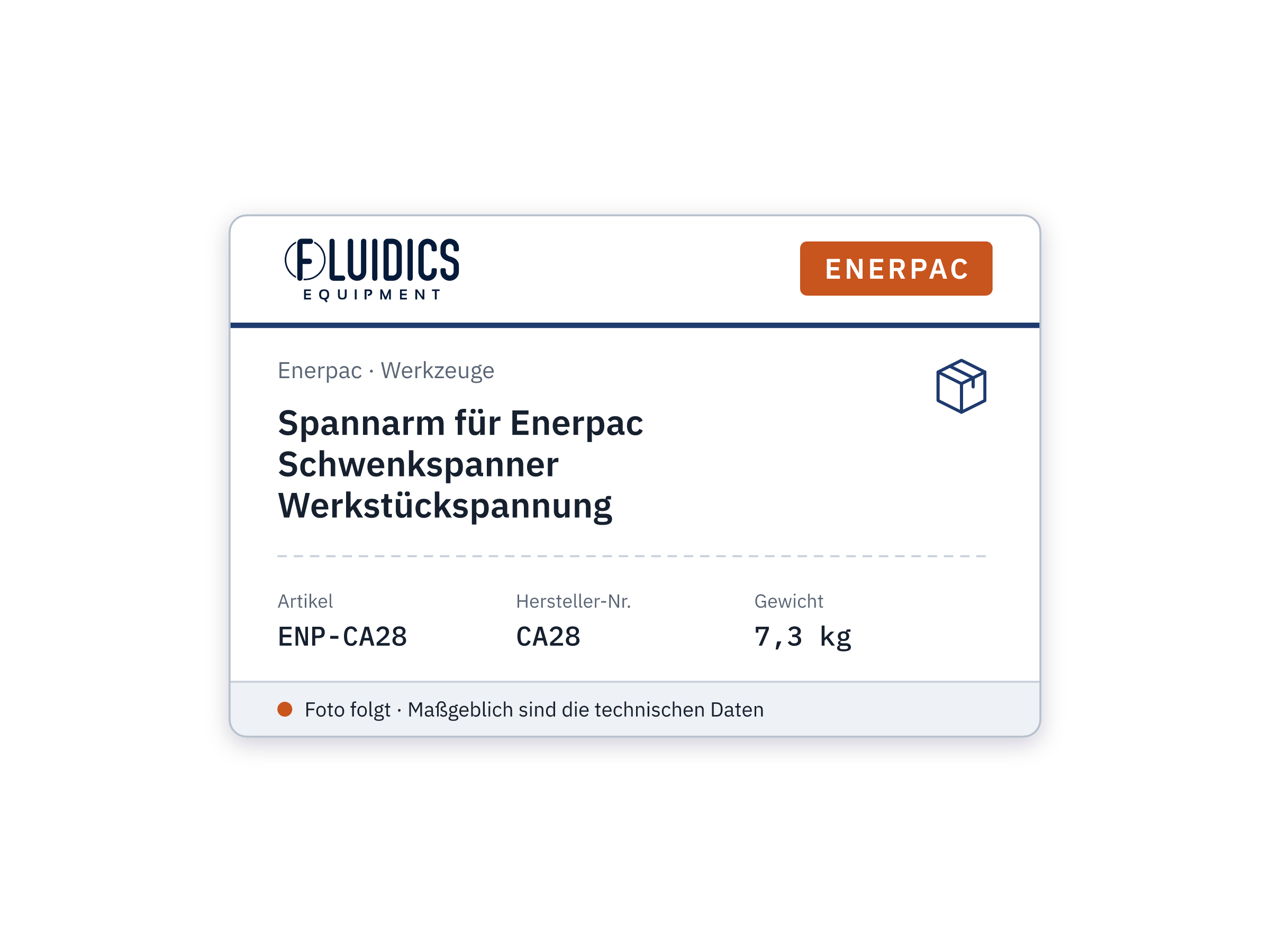 Spannarm für Enerpac Schwenkspanner Werkstückspannung - Enerpac CA28