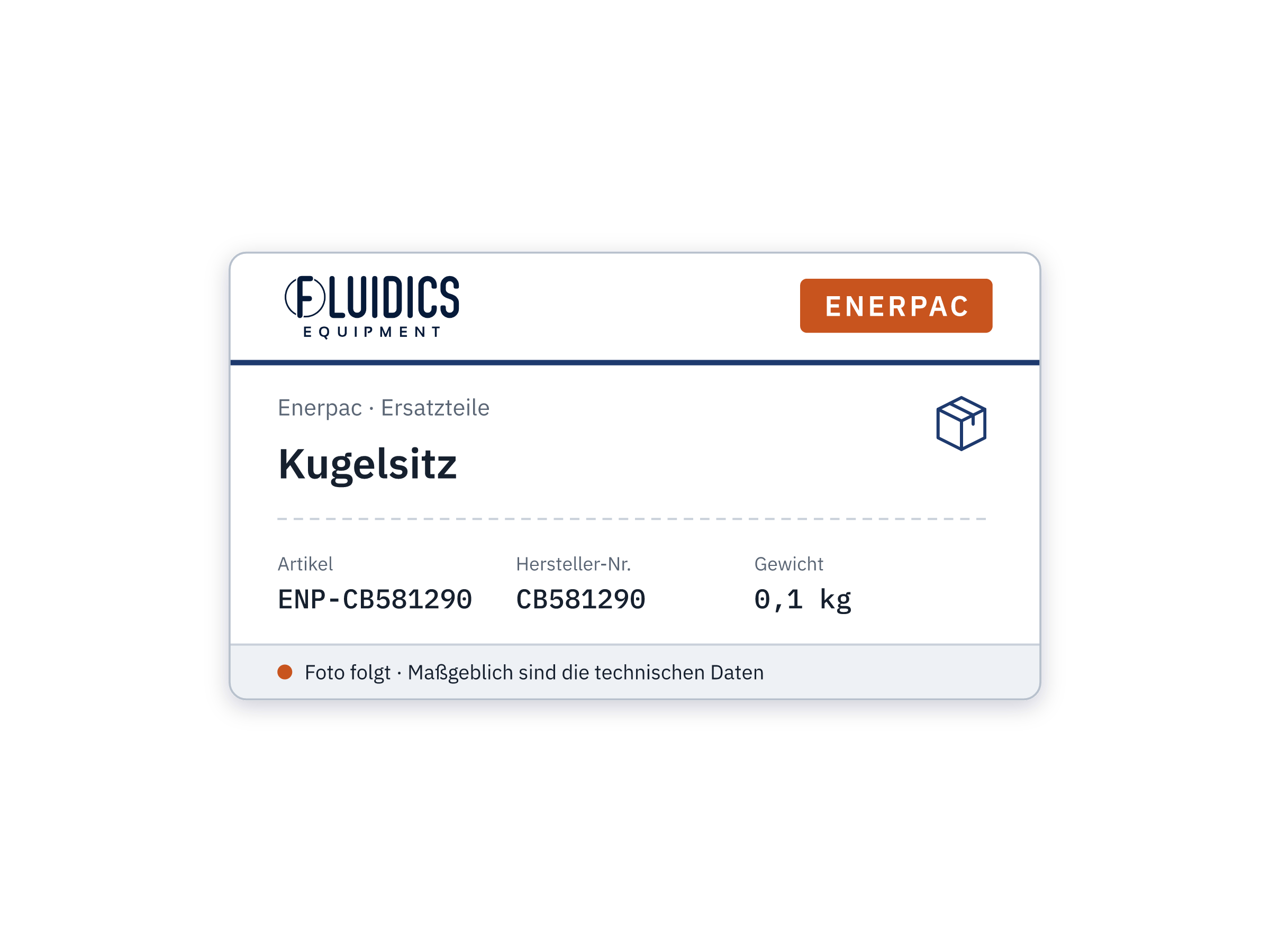Kugelsitz - Enerpac CB581290