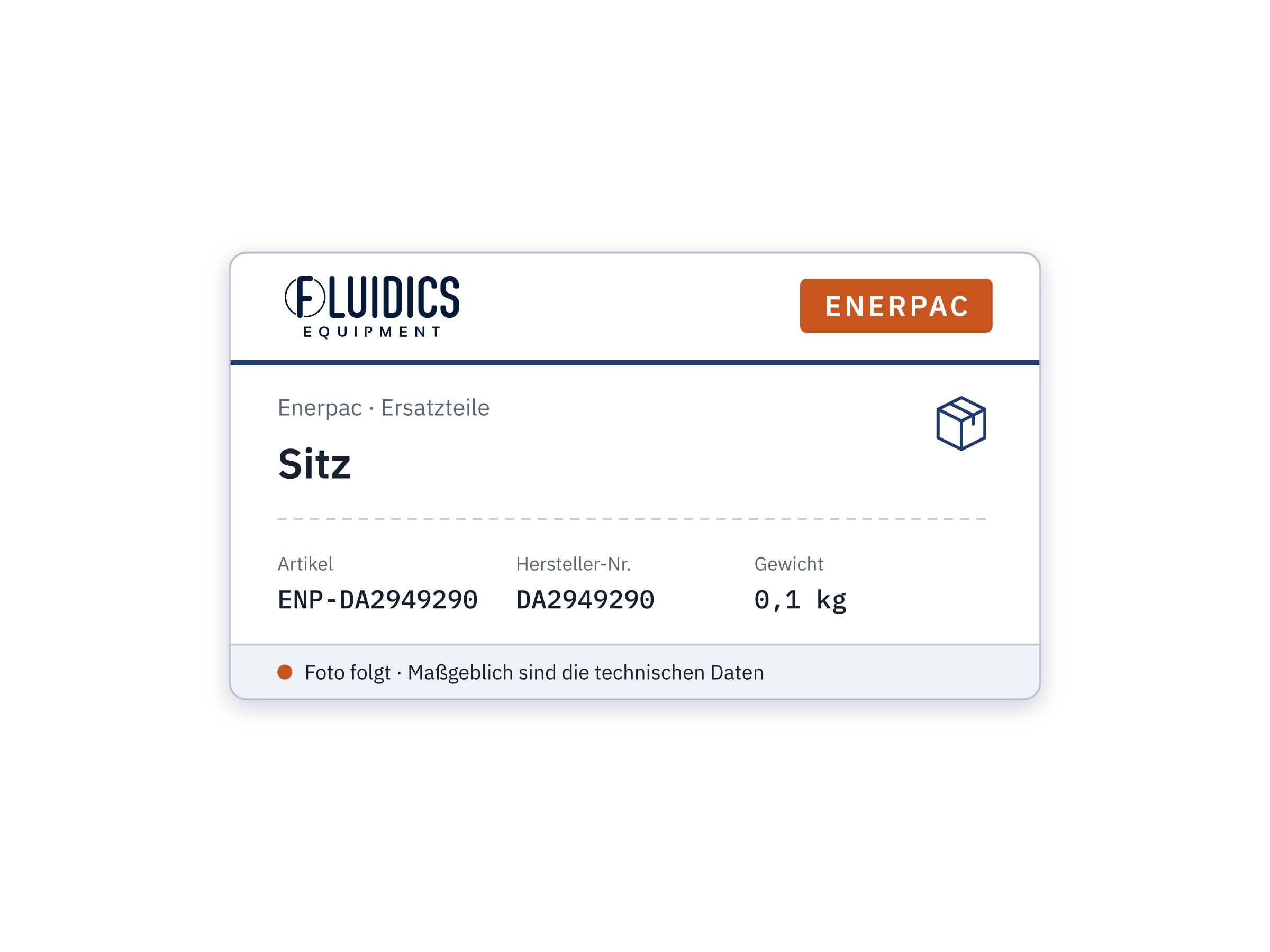 Sitz - Enerpac DA2949290
