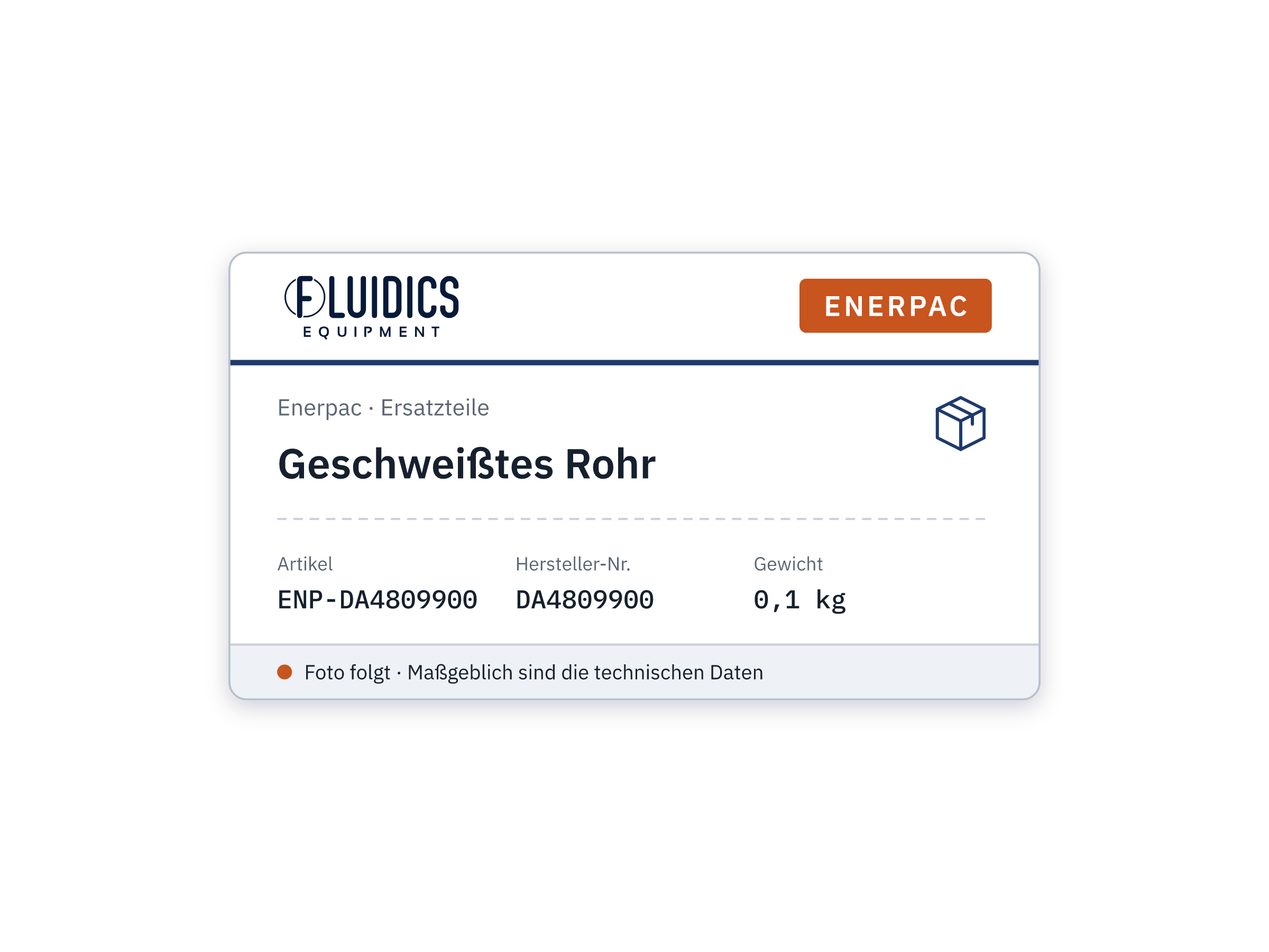 Tube Weldment - Enerpac DA4809900